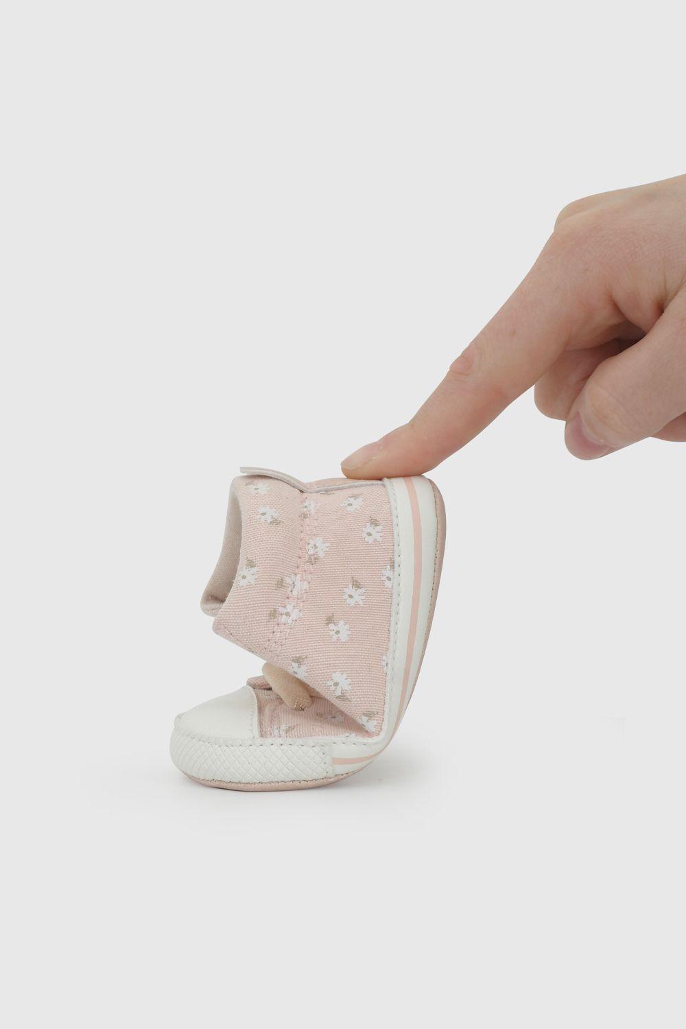 Zapatilla Urbana Caña Alta Rosada Flores 17000330V26-5