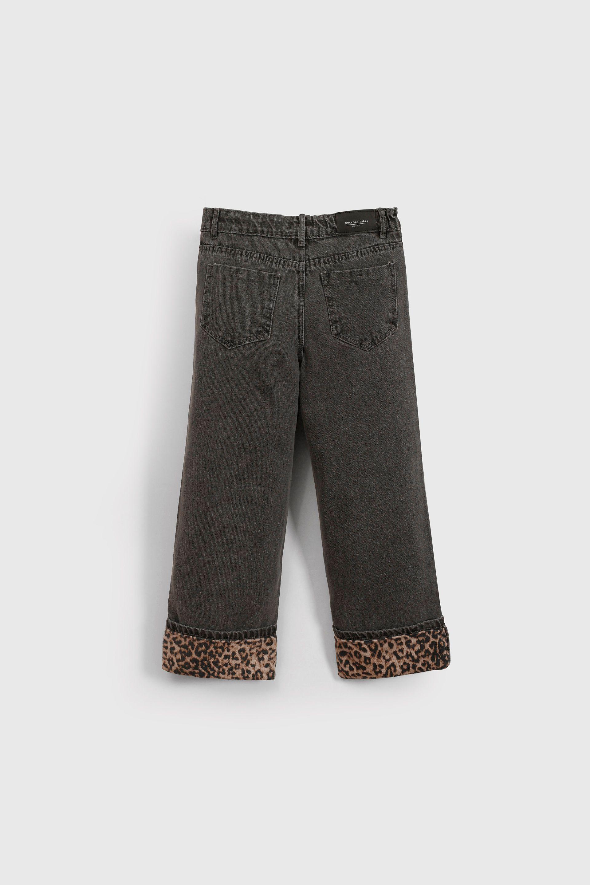 Jeans Wide Leg Animal Print-1