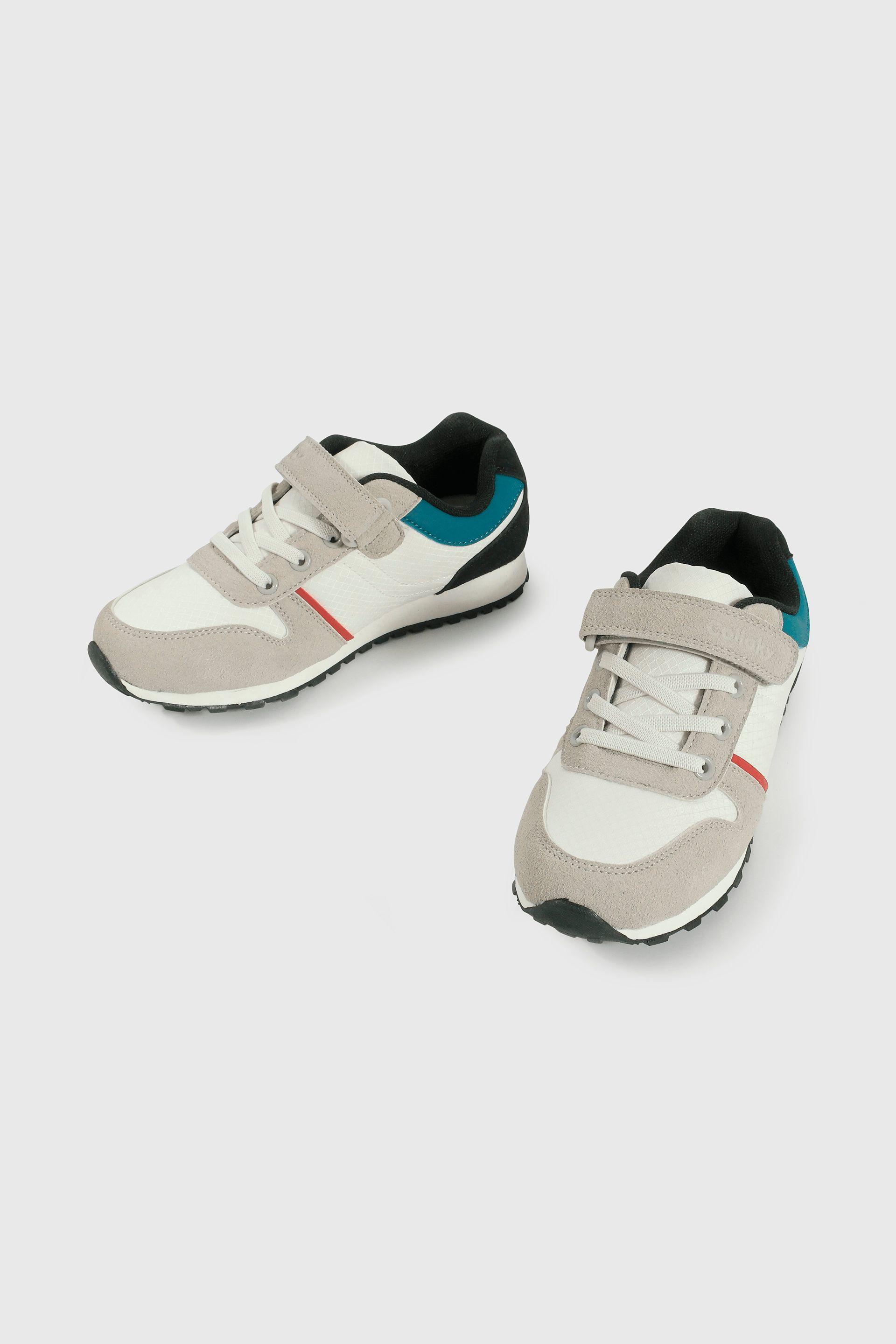 Zapatilla Lifestyle de Niño Beige Caña Baja con Velcro y Cordón-3