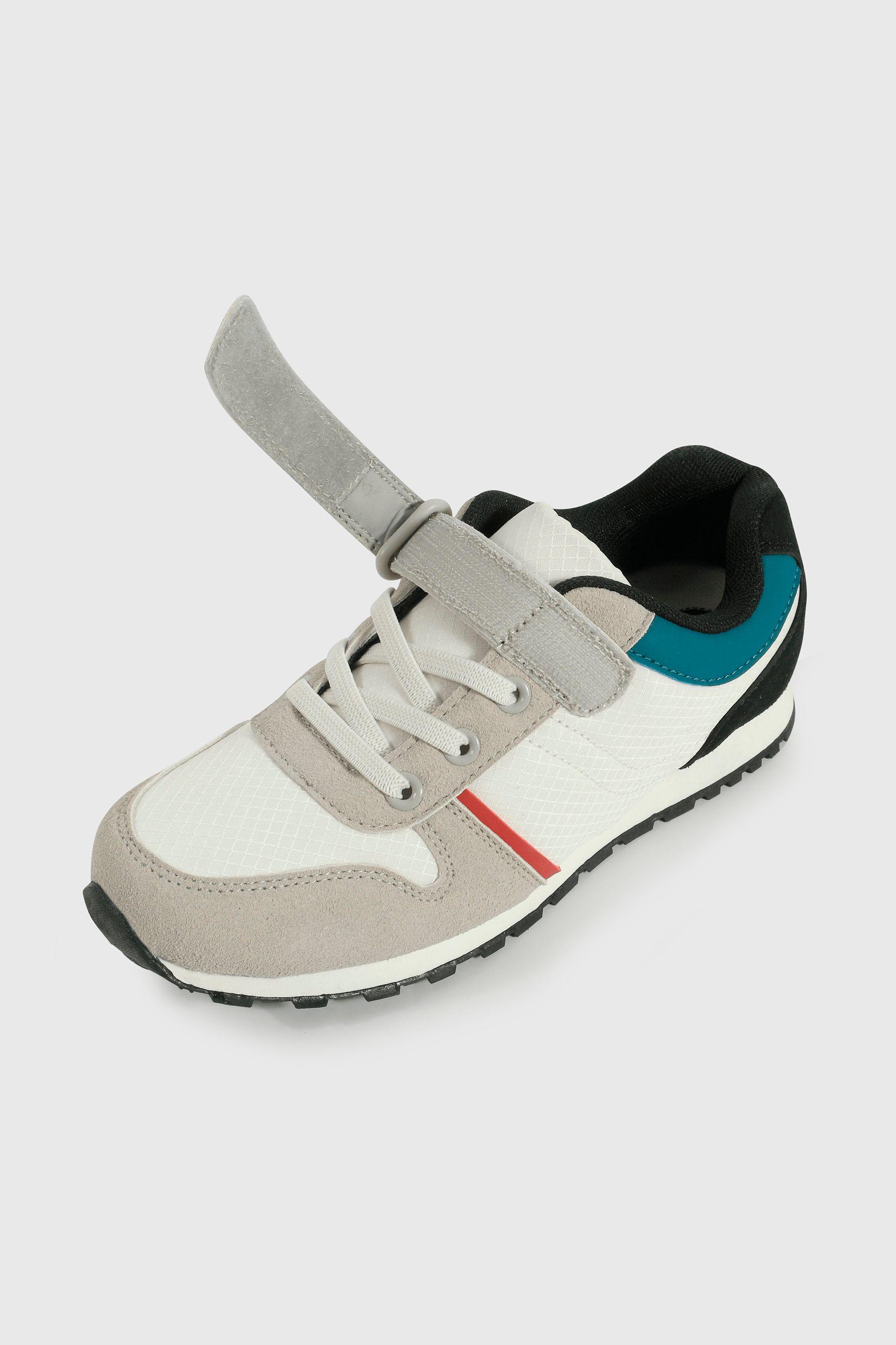 Zapatilla Lifestyle de Niño Beige Caña Baja con Velcro y Cordón-5