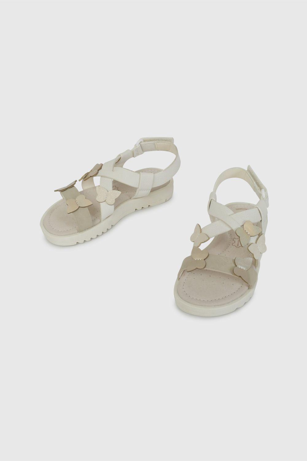 Sandalia Blanca con Aplicación de Mariposas 43080209V26-3