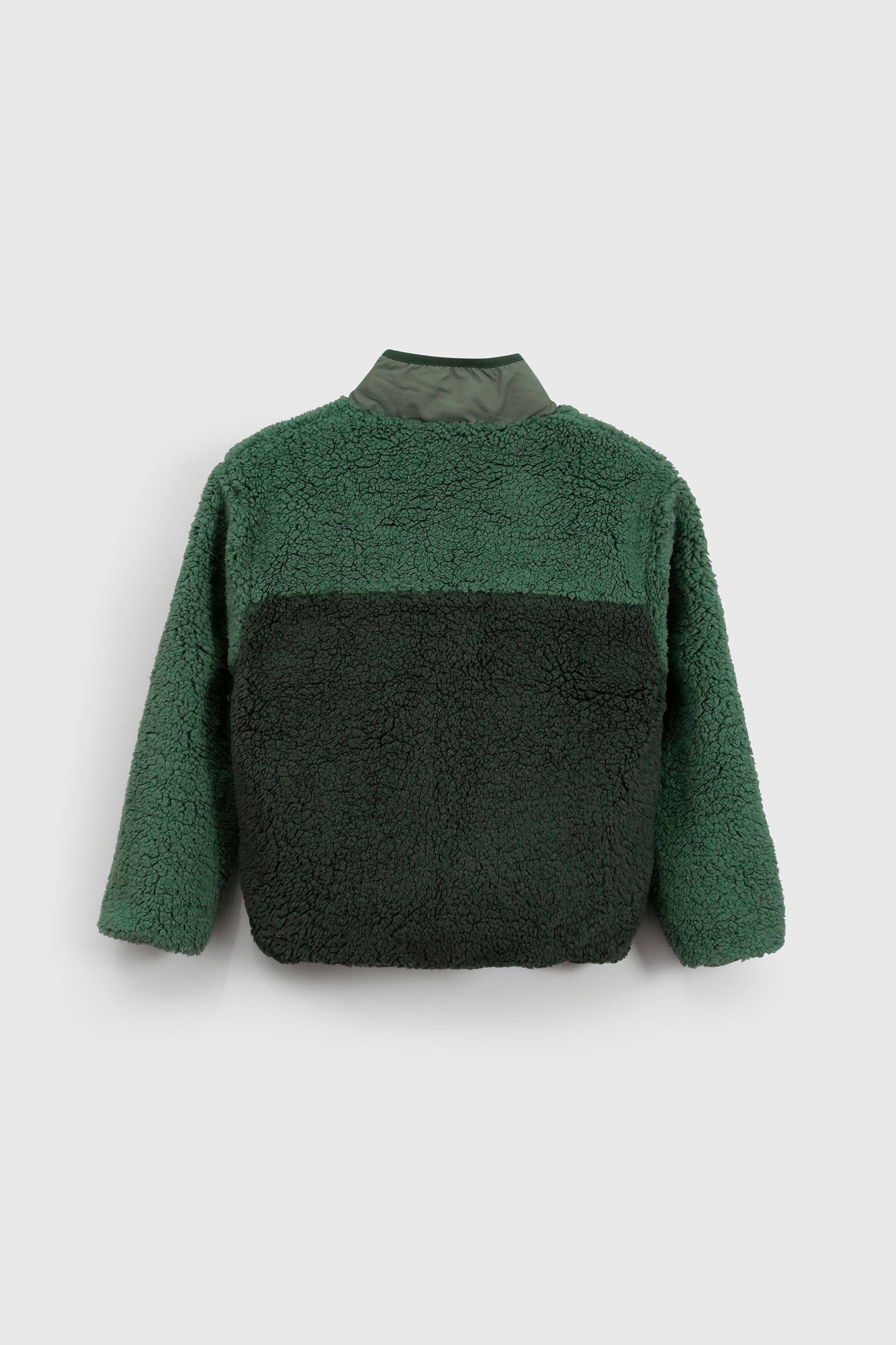 Chaqueta Polar y Chiporro Verde con Cierre para Niño  de 3 a 12 años-1