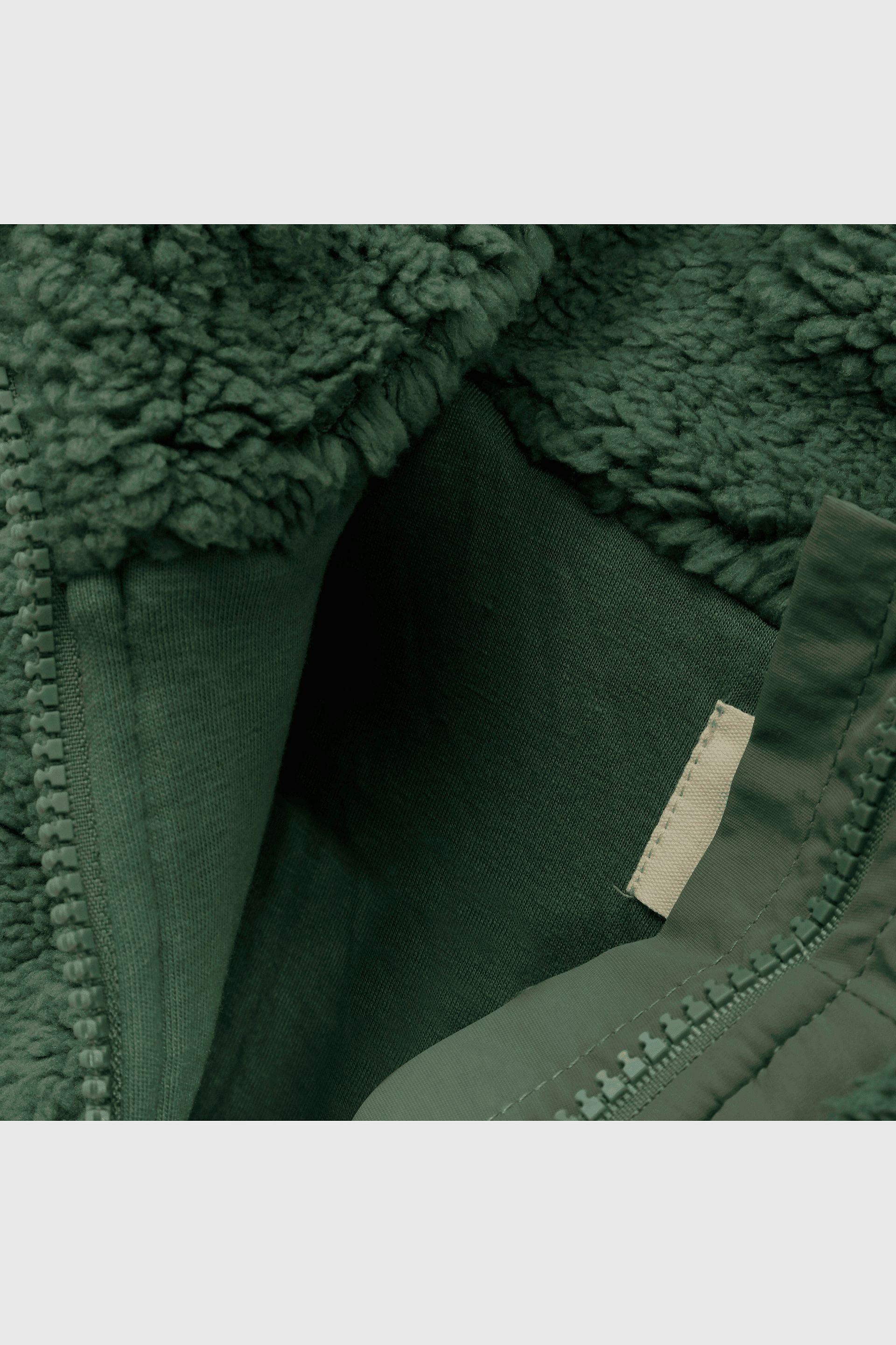 Chaqueta Polar y Chiporro Verde con Cierre para Niño  de 3 a 12 años-3