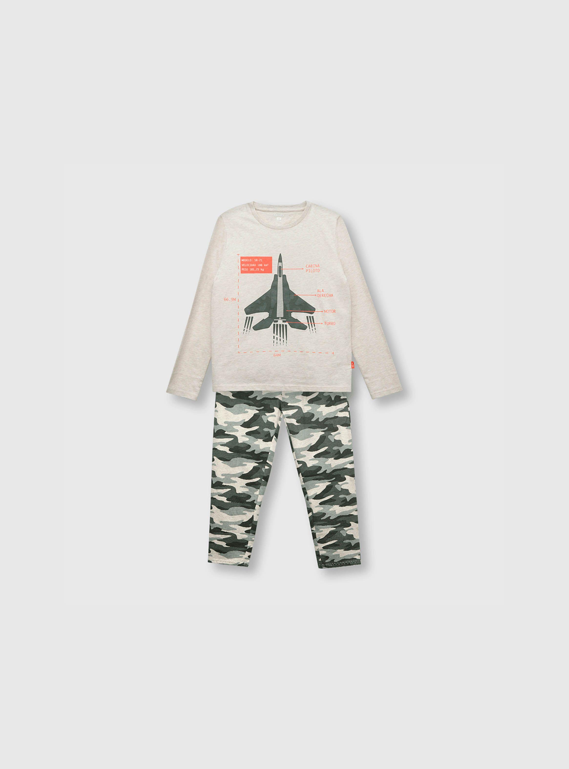 Pijama Niño Beige (2 A 12 Años) Colloky-0