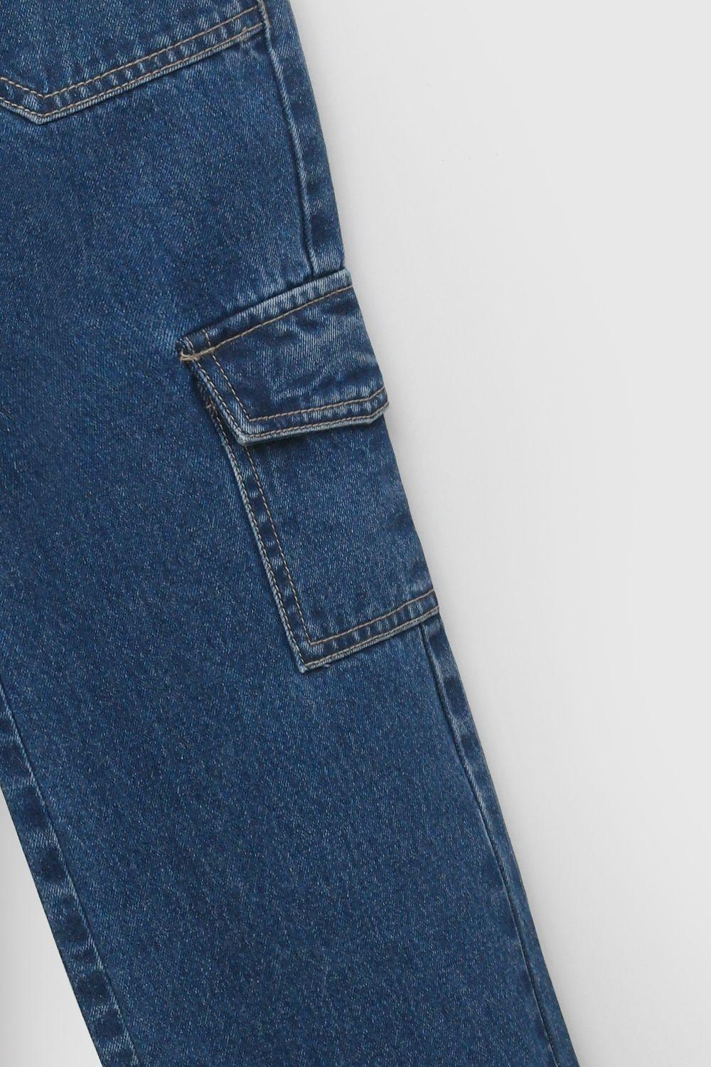Jeans Cargo Azul Niña 3-4A a 12-13A Colloky-3