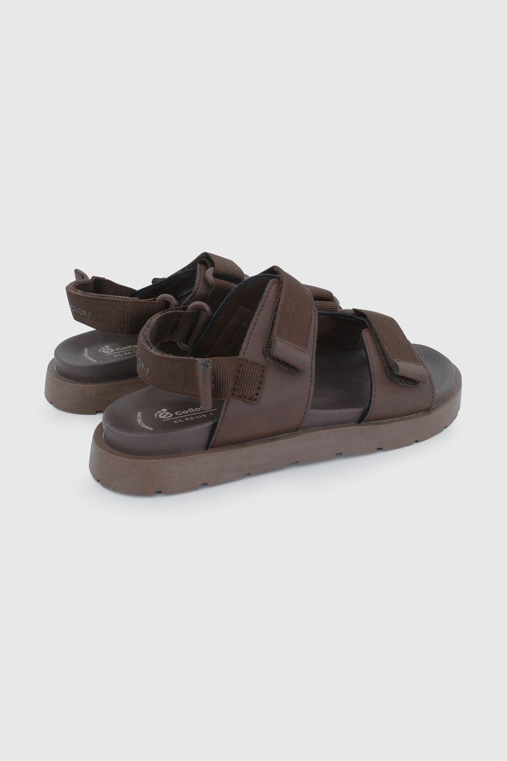 Sandalia de Vestir Café de Niño con Velcro talla 28 a 38-4
