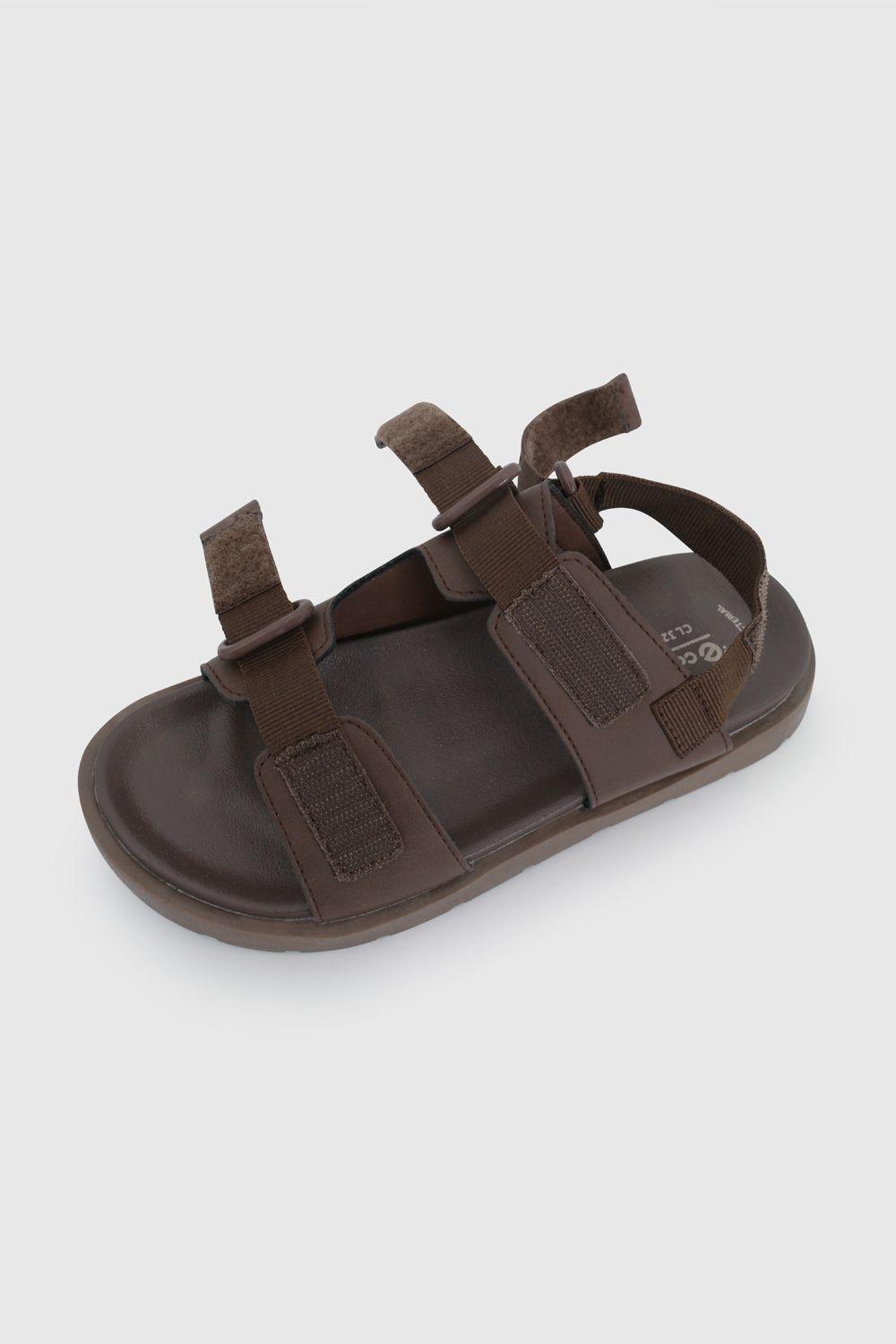 Sandalia de Vestir Café de Niño con Velcro talla 28 a 38-5
