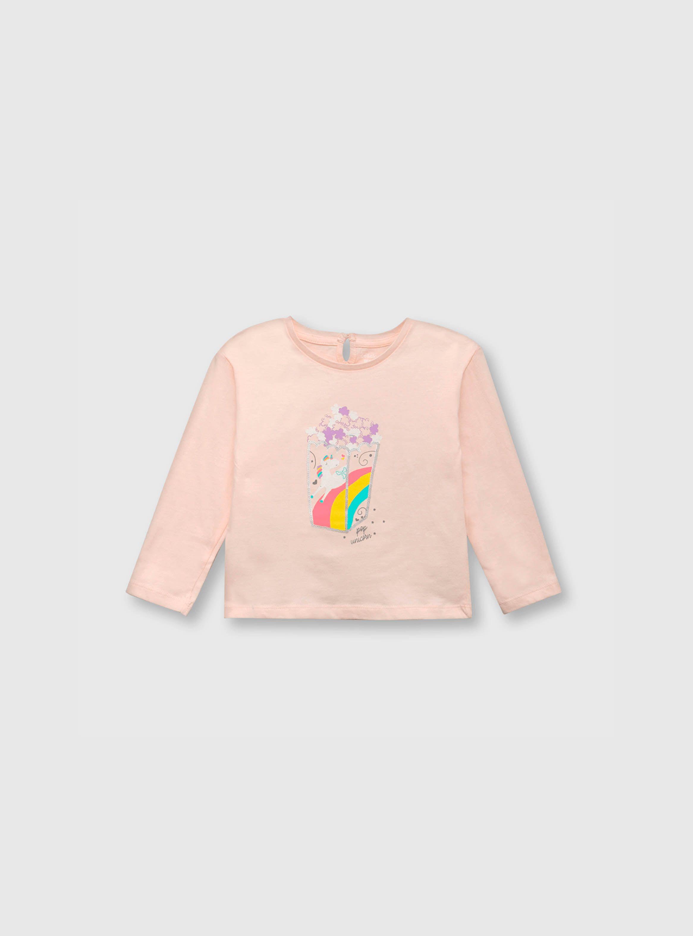 Polera De Bebe Niña Pop Corn Rosado (3 A 36 Meses) Colloky-0