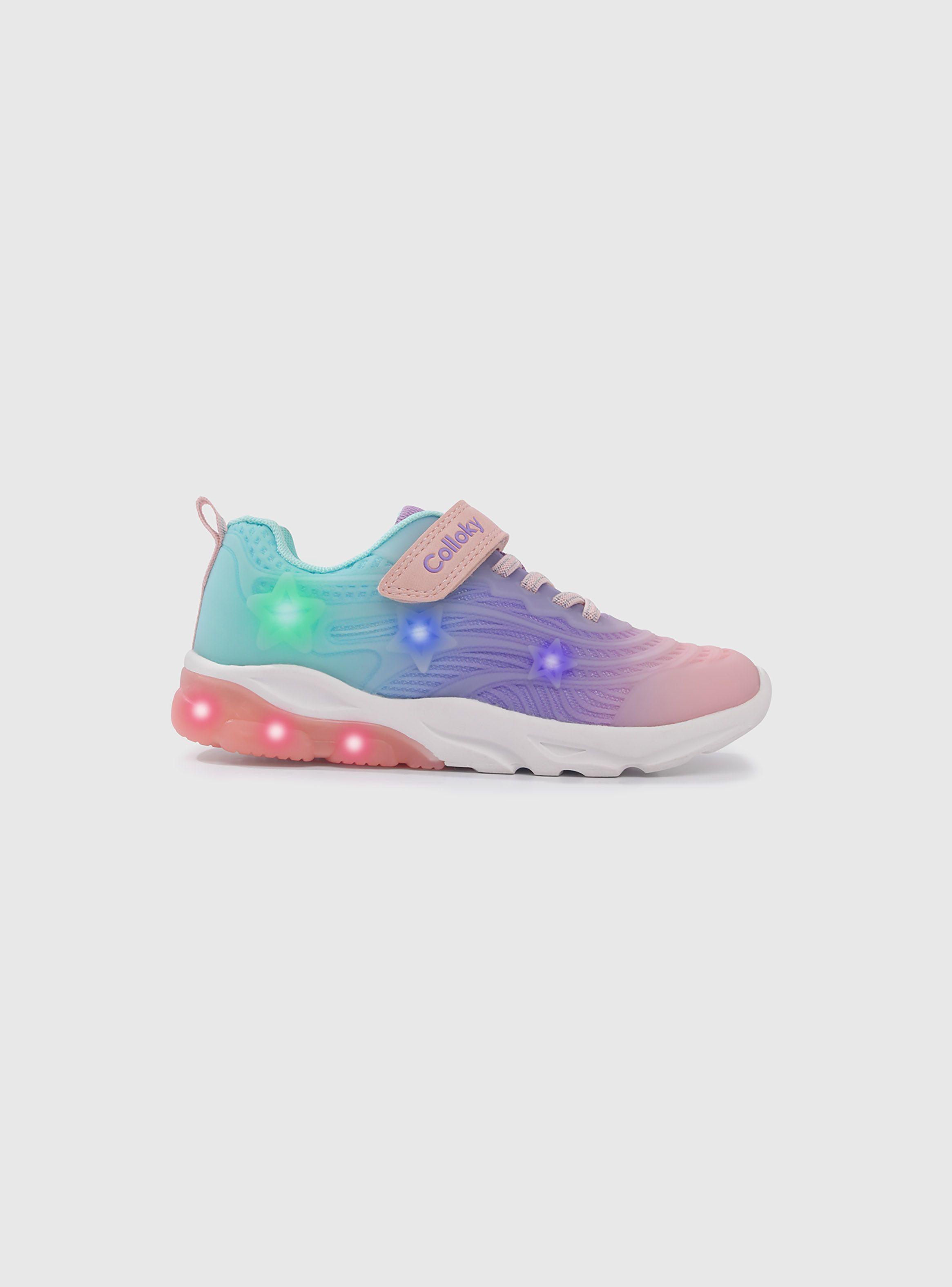 Zapatilla Luces Niña Morado 53870 Colloky-1