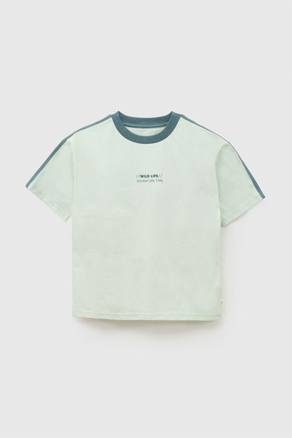 Polera "Wild Life" Verde Niño 3-4A a 12-13A Colloky-0