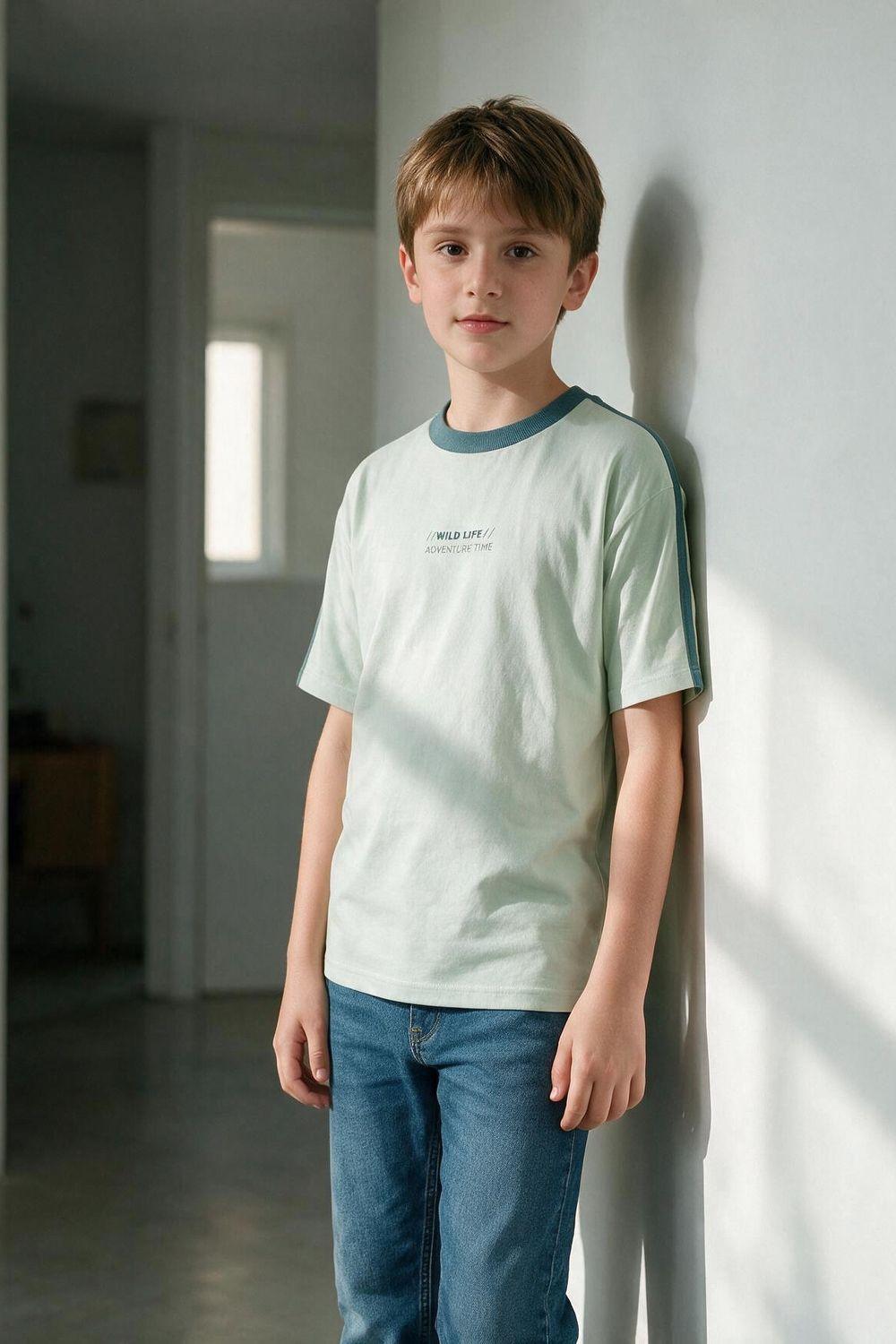 Polera "Wild Life" Verde Niño 3-4A a 12-13A Colloky-1