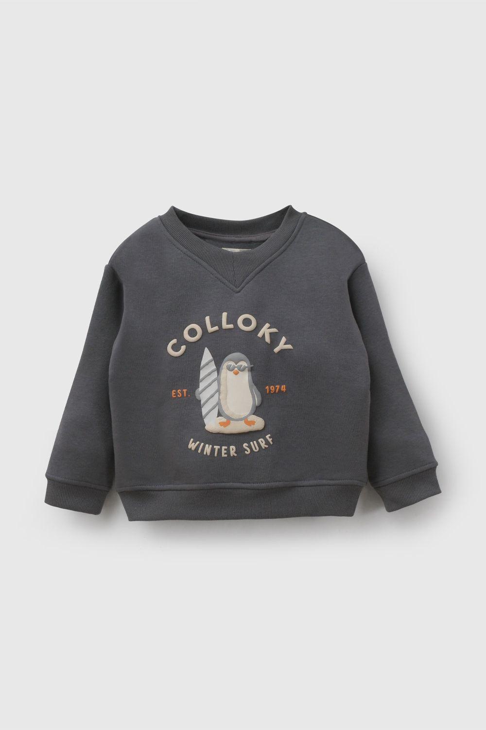 Polerón Gris Niño 7557 Colloky-0