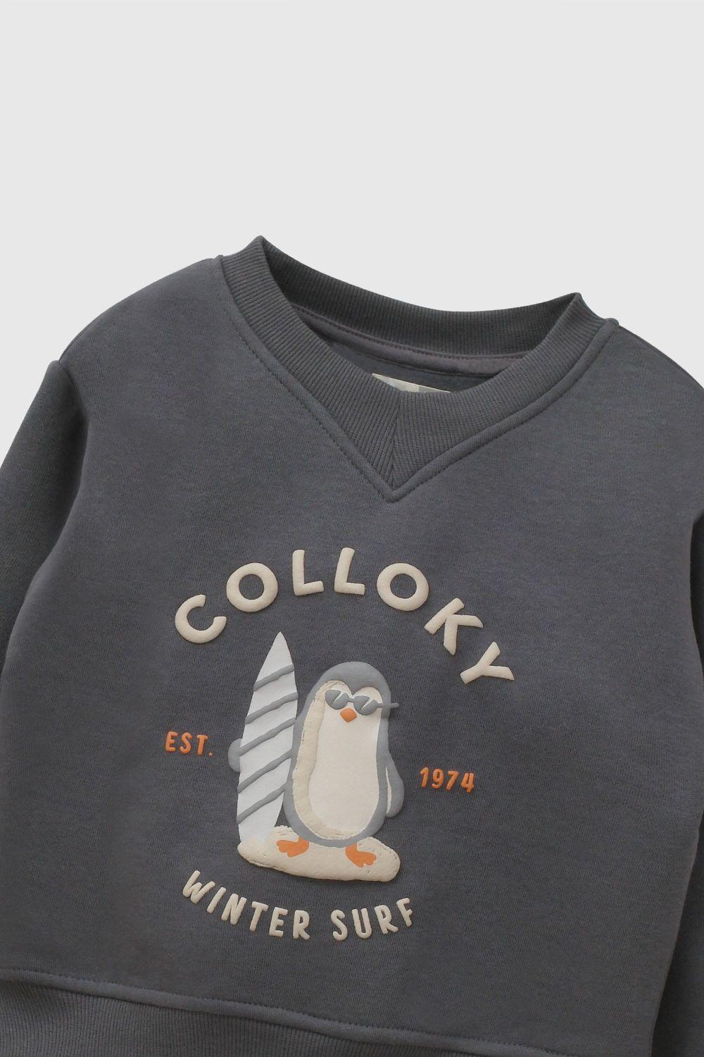 Polerón Gris Niño 7557 Colloky-2