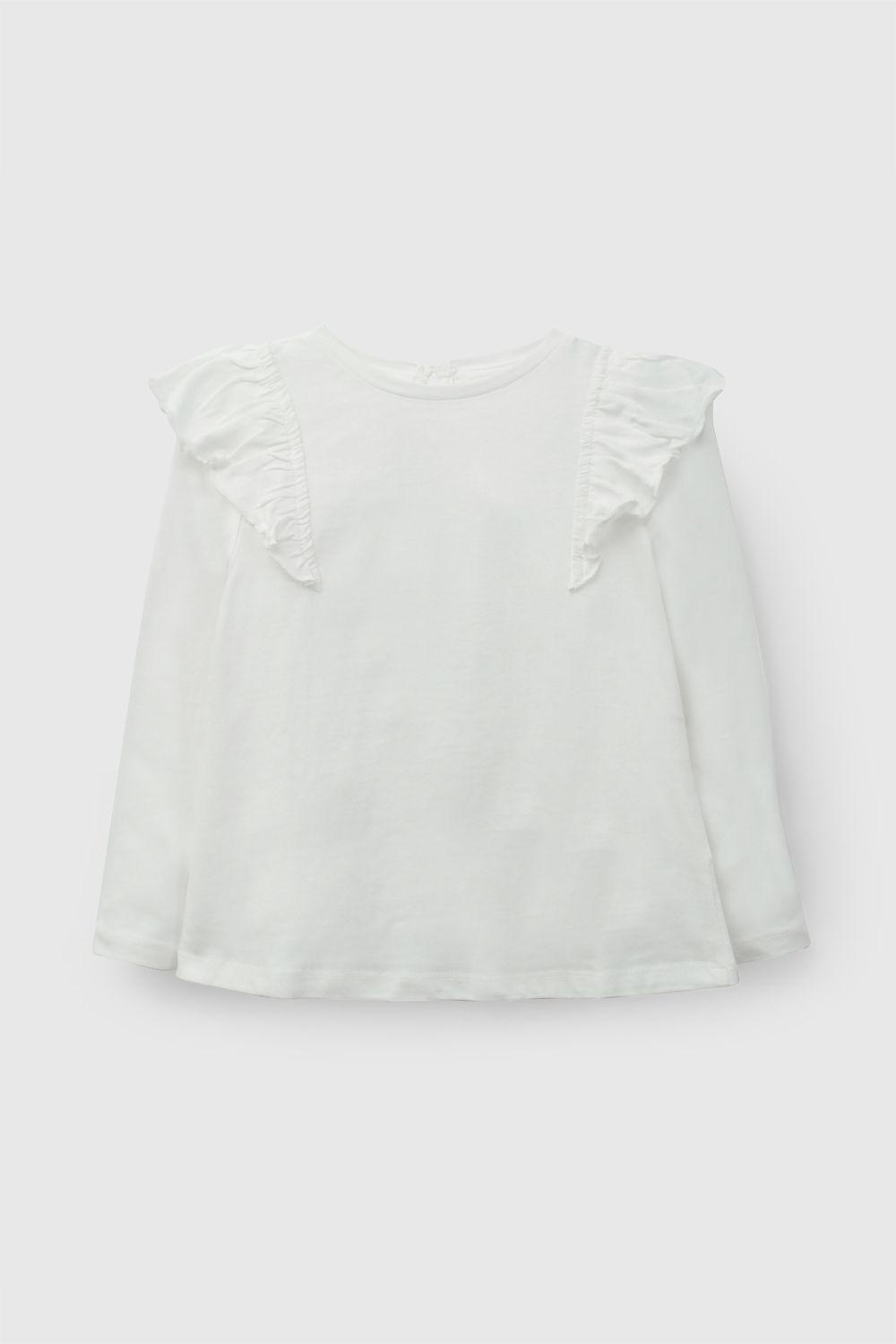 Polera jersey vuelos niña blanco 6-9M a 4-5A-0