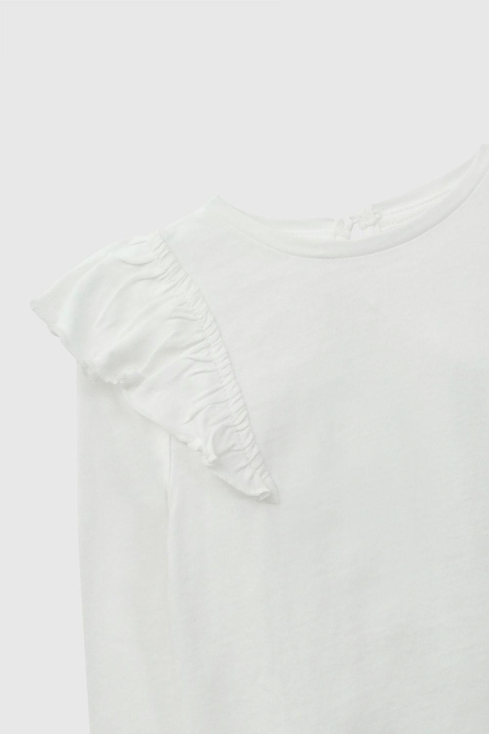 Polera jersey vuelos niña blanco 6-9M a 4-5A-3
