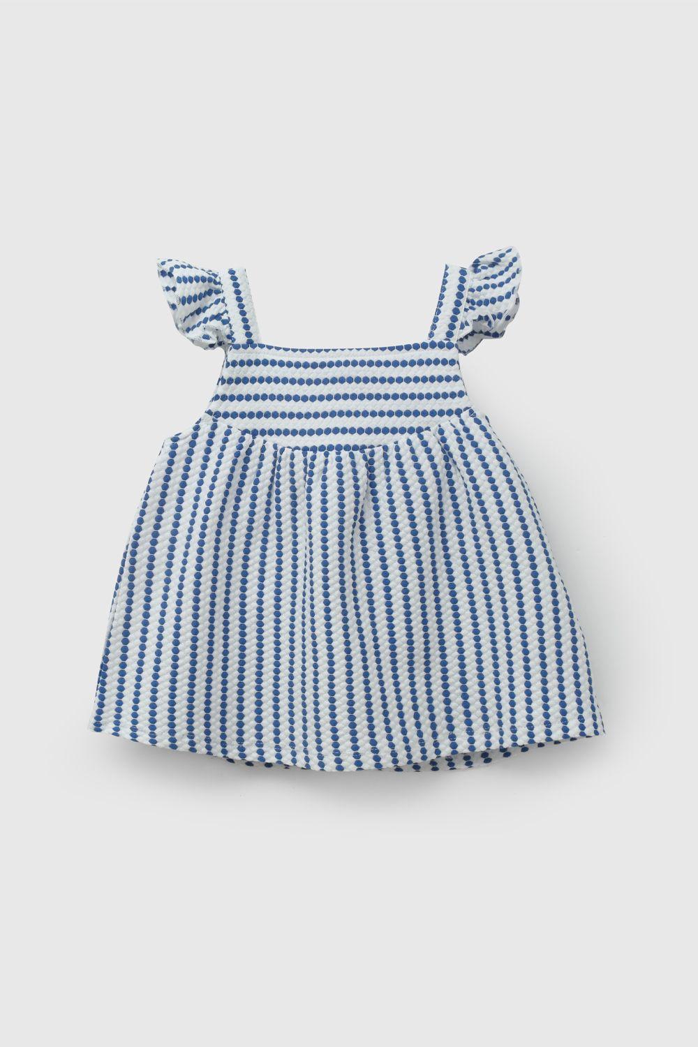 Conjunto Azul Polera Y Short De Niña COJE0651V26-1