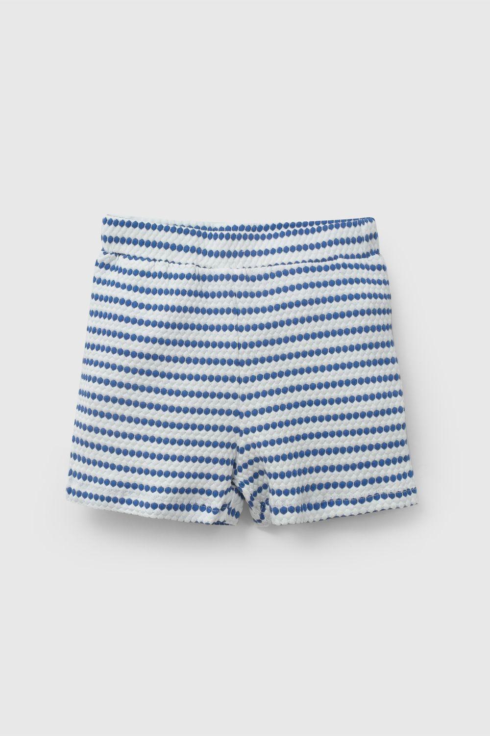 Conjunto Azul Polera Y Short De Niña COJE0651V26-2