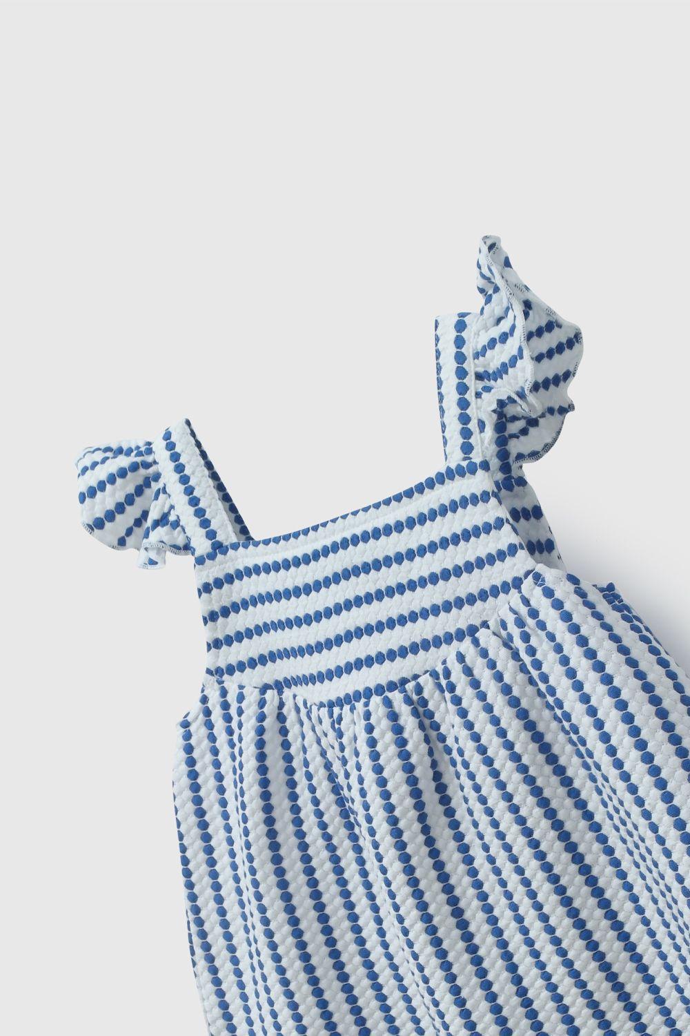 Conjunto Azul Polera Y Short De Niña COJE0651V26-3