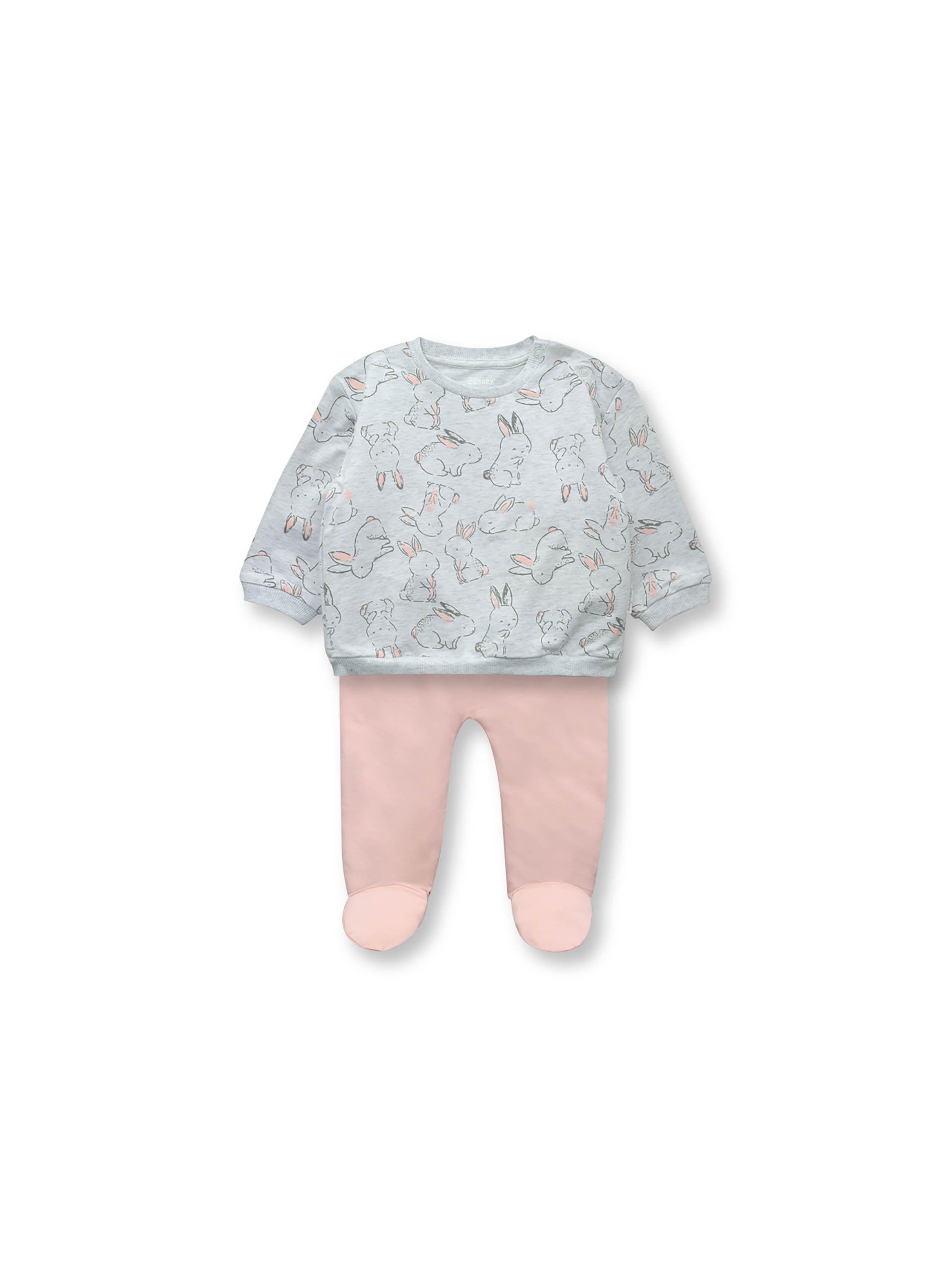 Clemente de bebe niña conejos gris melange (0 a 9 meses)-0