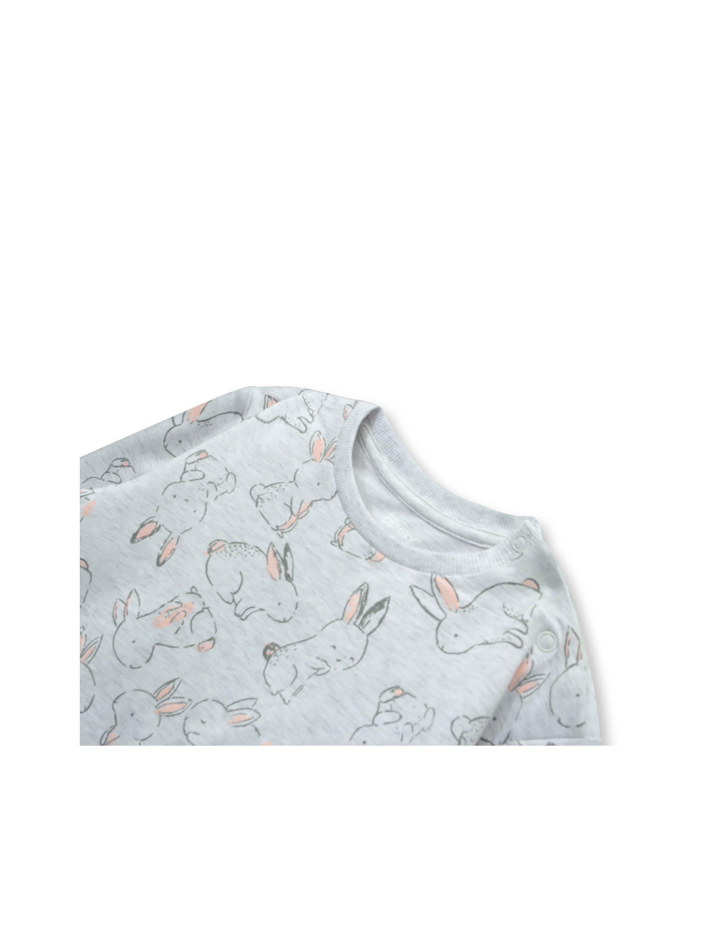 Clemente de bebe niña conejos gris melange (0 a 9 meses)-3