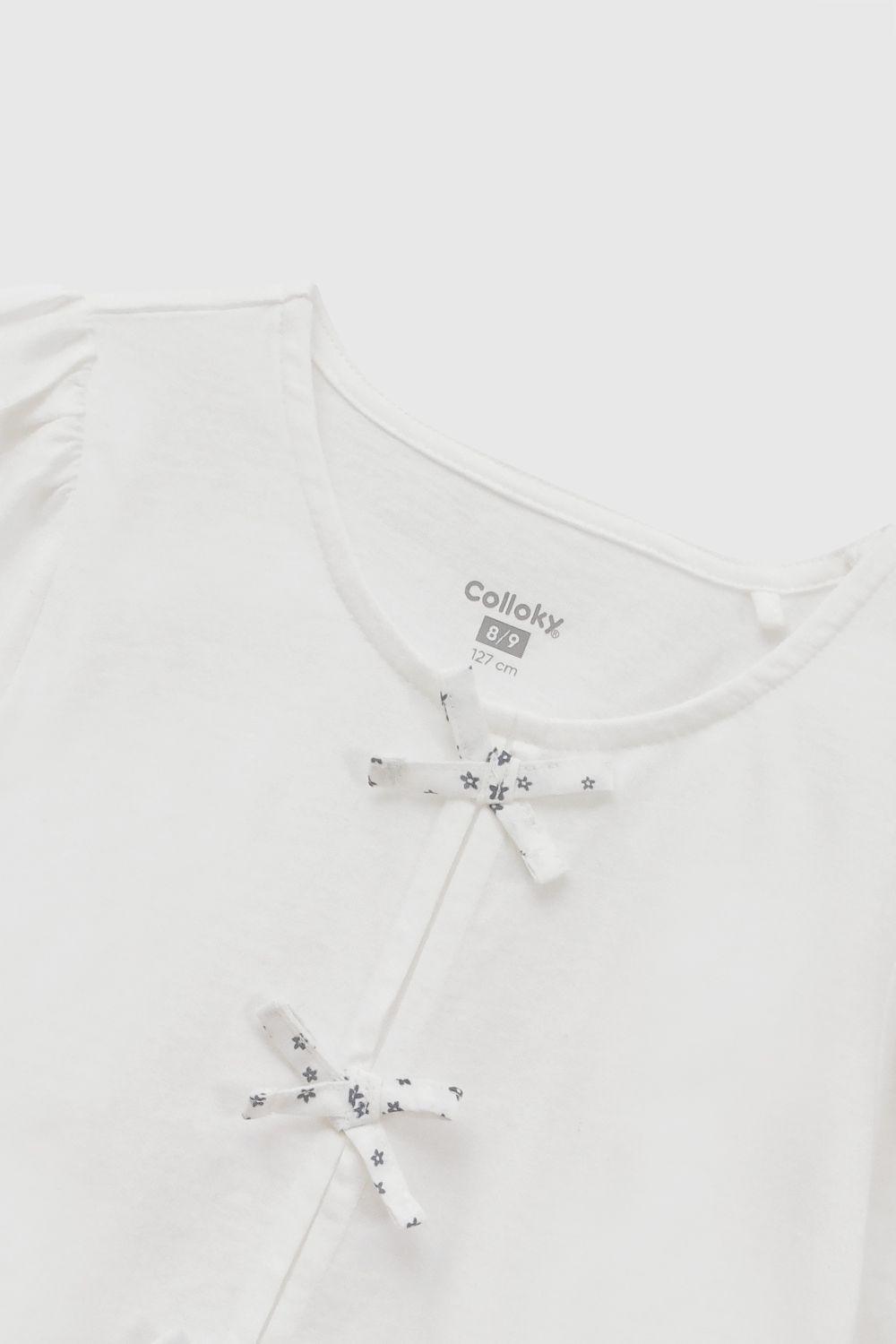 Polera Lazos Blanco Niña 3-4A a 12-13A Colloky-3