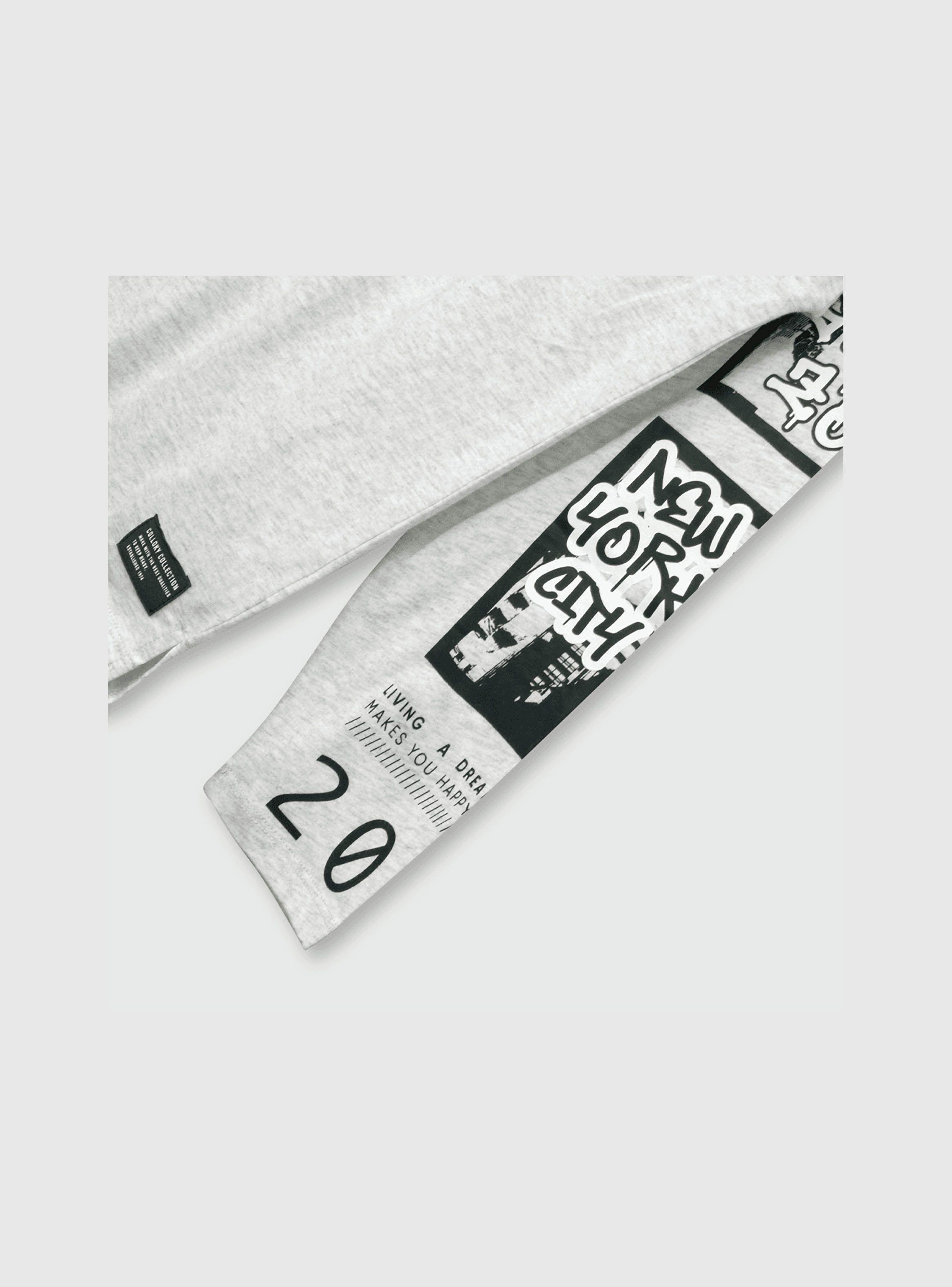 Polera De Niño Urbano Gris (2 A 12 Años) Colloky-2