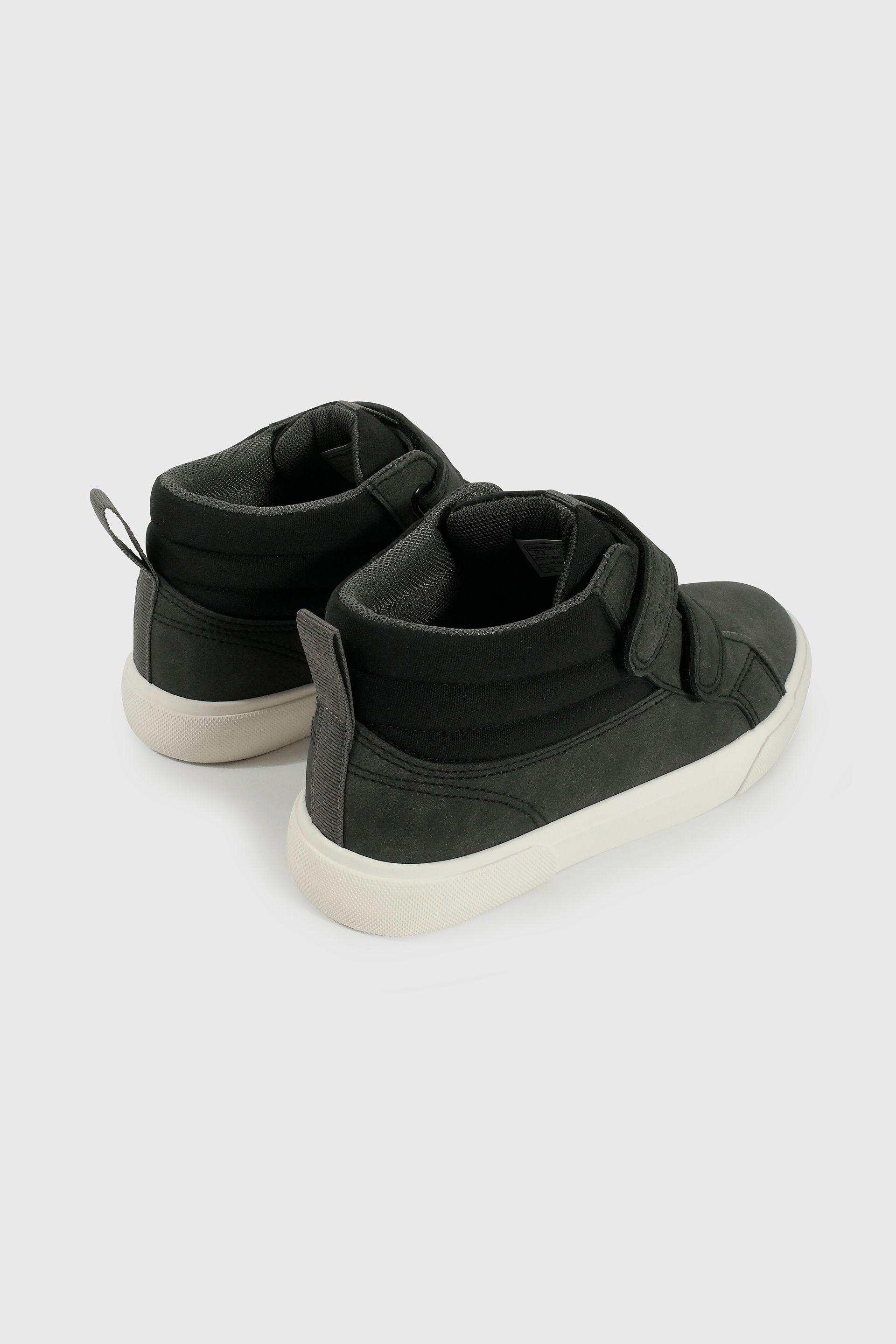 Zapatilla de Niño Negra Caña Media con Velcro-4