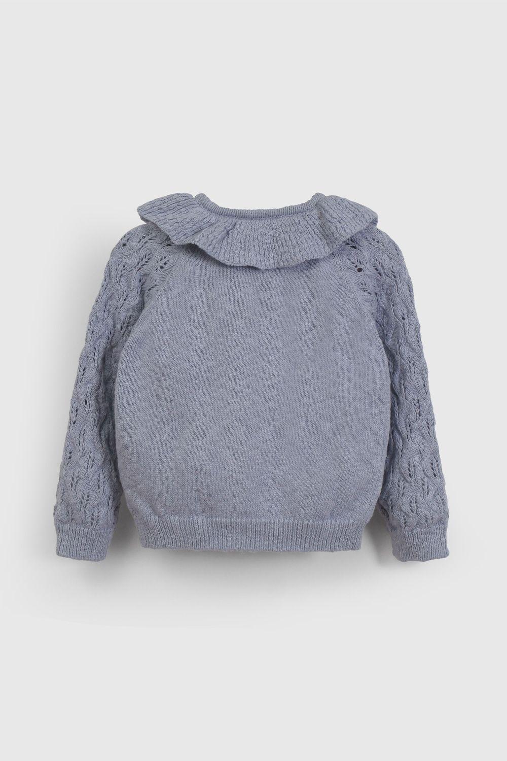 Chaleco Celeste Cuello Vuelos De Niña CHLA1440V26-2