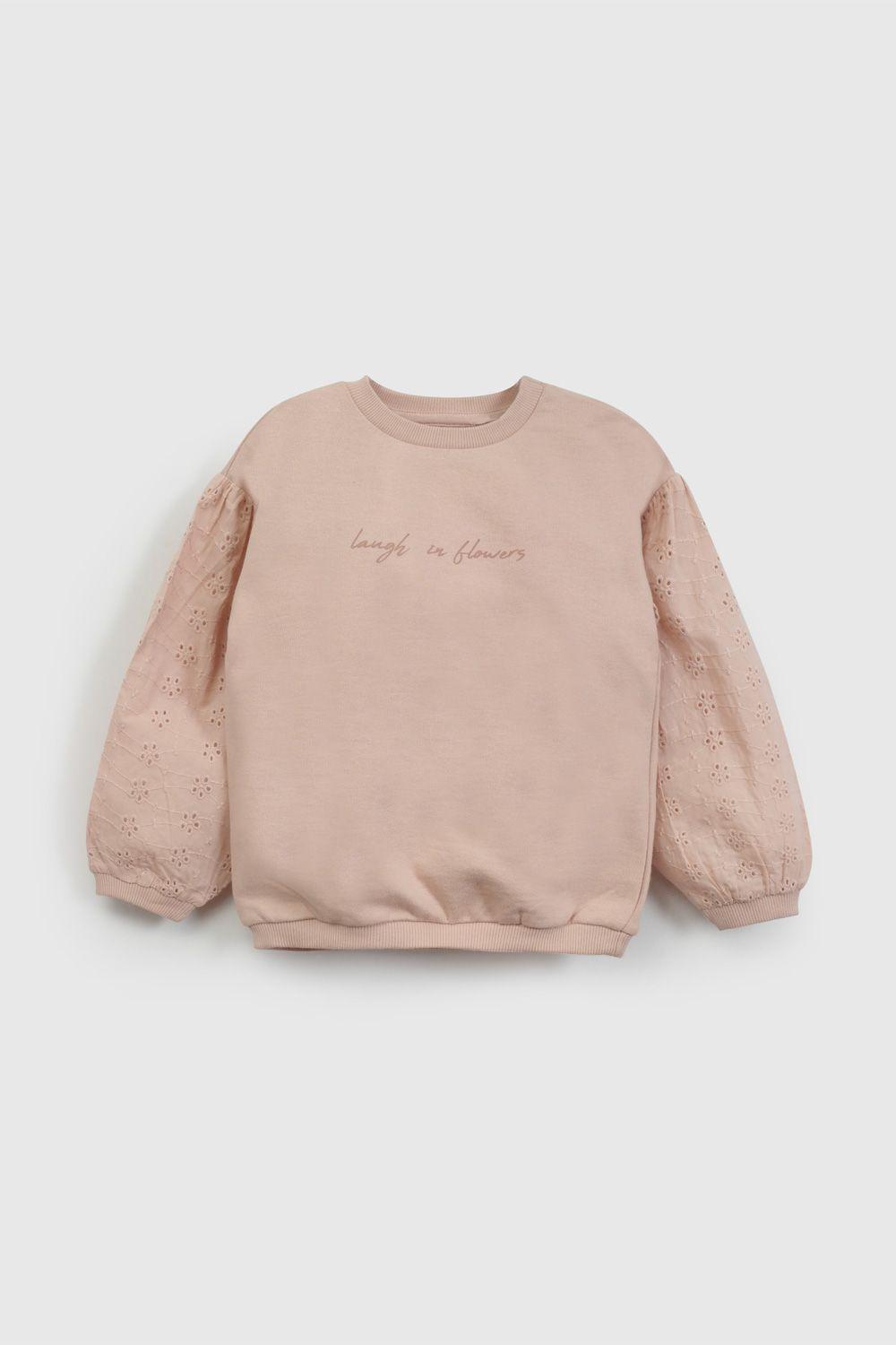 Polerón Rosado Manga Broderie De Niña PLPO3029V26-0