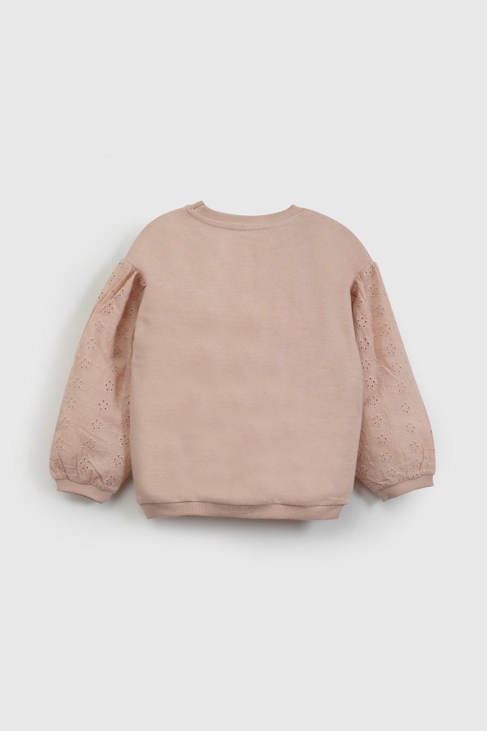 Polerón Rosado Manga Broderie De Niña PLPO3029V26-1