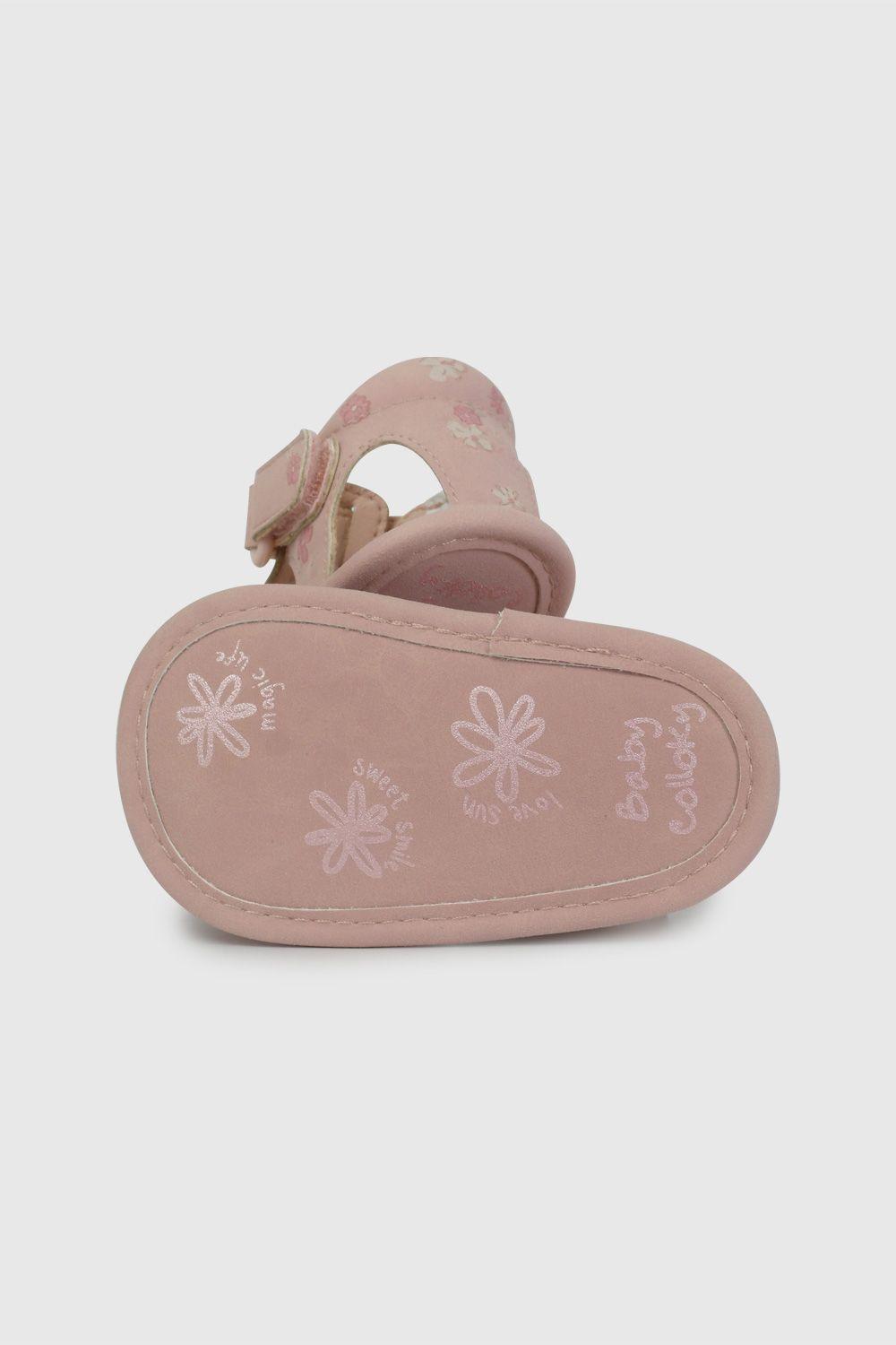 Sandalia Cangrejera Rosada Estampada Flores 13000230V26-2