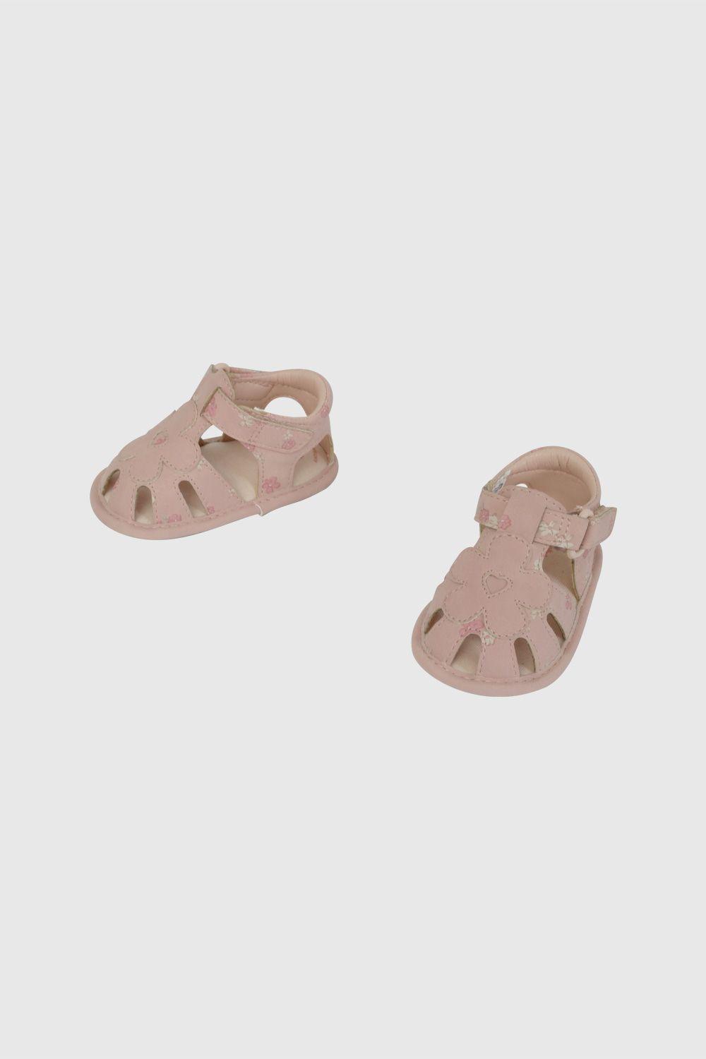 Sandalia Cangrejera Rosada Estampada Flores 13000230V26-3