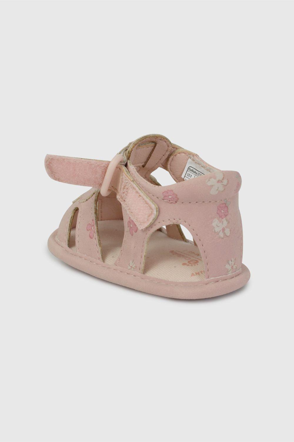 Sandalia Cangrejera Rosada Estampada Flores 13000230V26-5