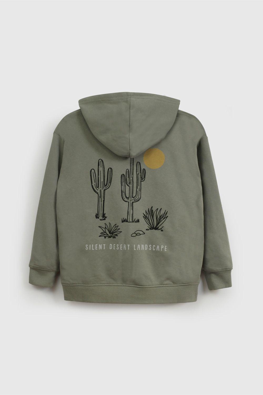 Polerón Verde Con Gorro De Niño PLPO1590V26-1