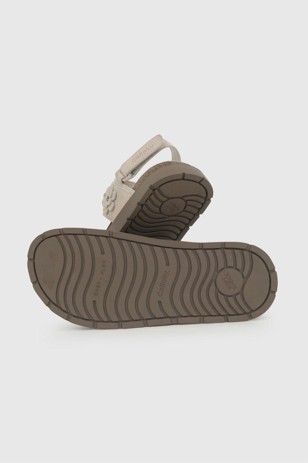 Sandalia Flores Beige Niña 28-38 Colloky-3