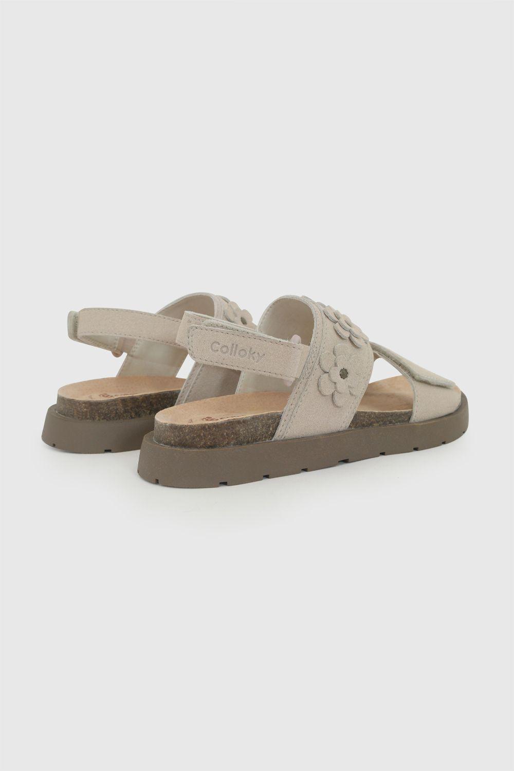 Sandalia Flores Beige Niña 28-38 Colloky-5