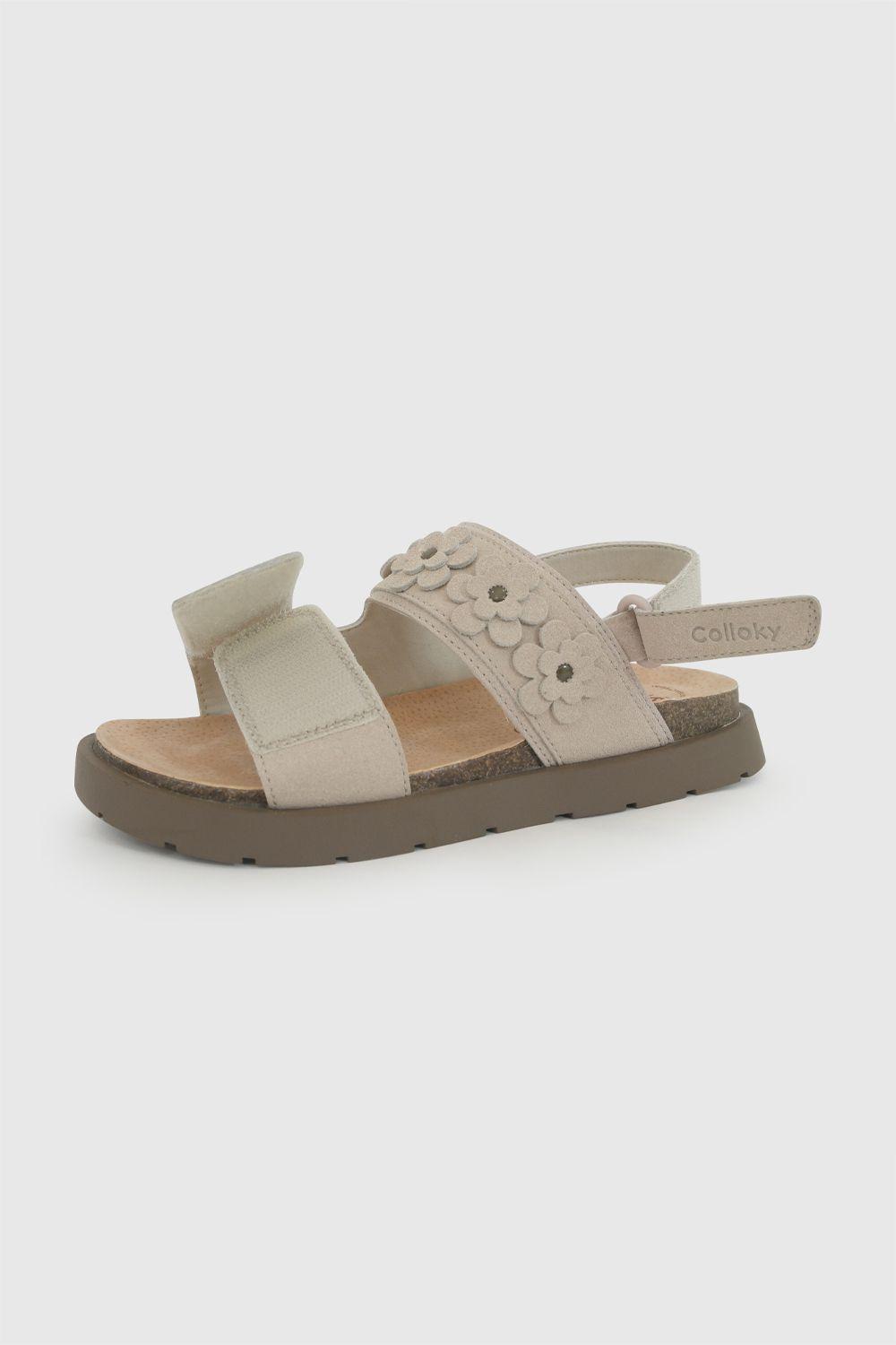 Sandalia Flores Beige Niña 28-38 Colloky-6
