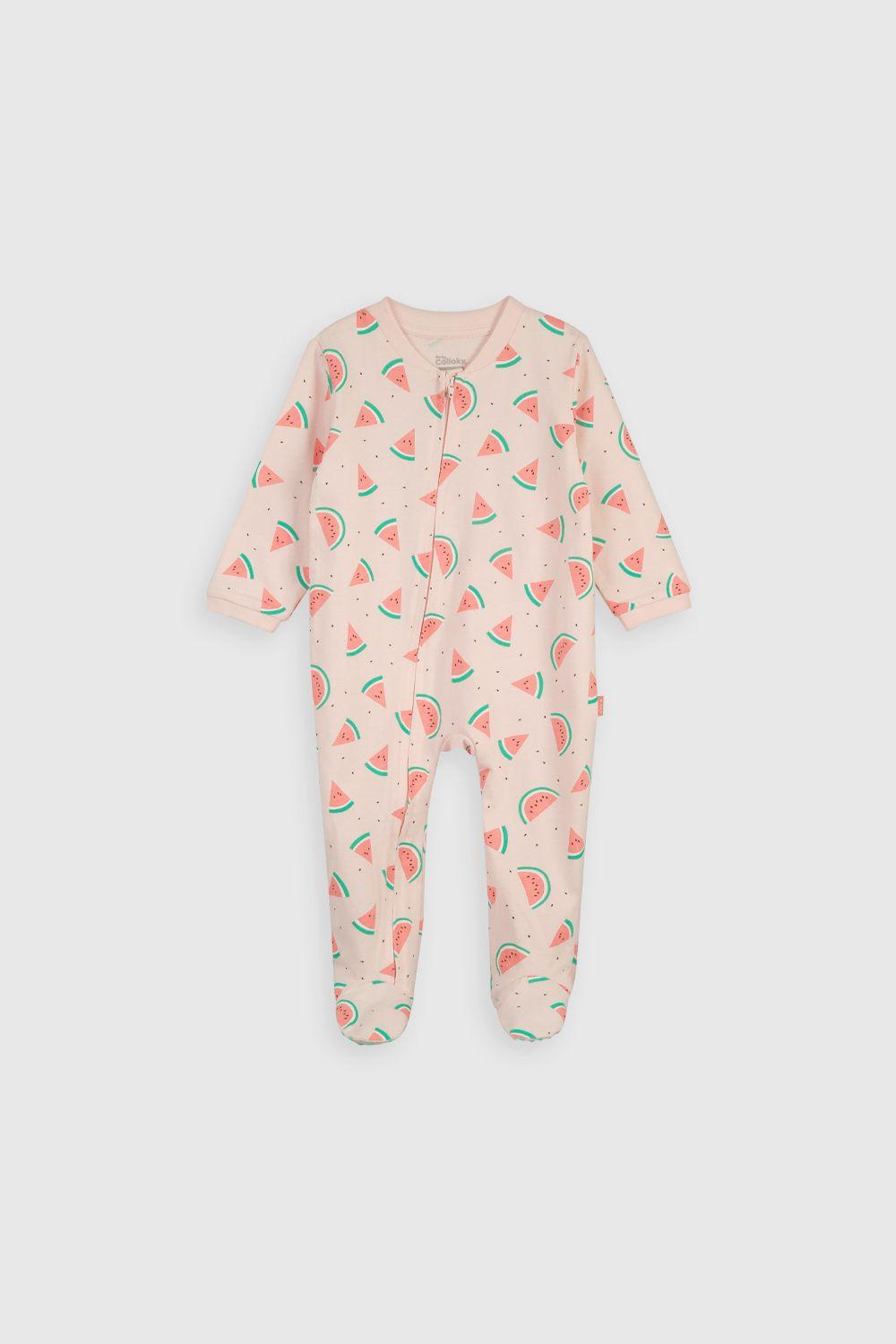 Pijama Entero Rosado Sandias Bebé-0