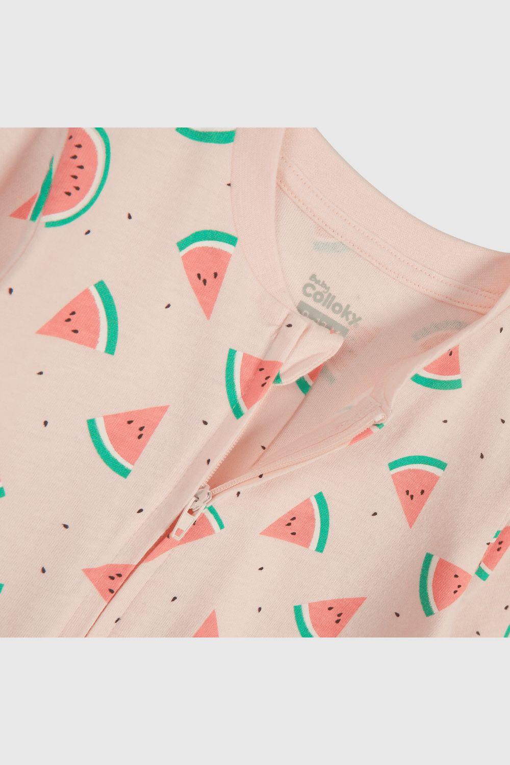 Pijama Entero Rosado Sandias Bebé-2