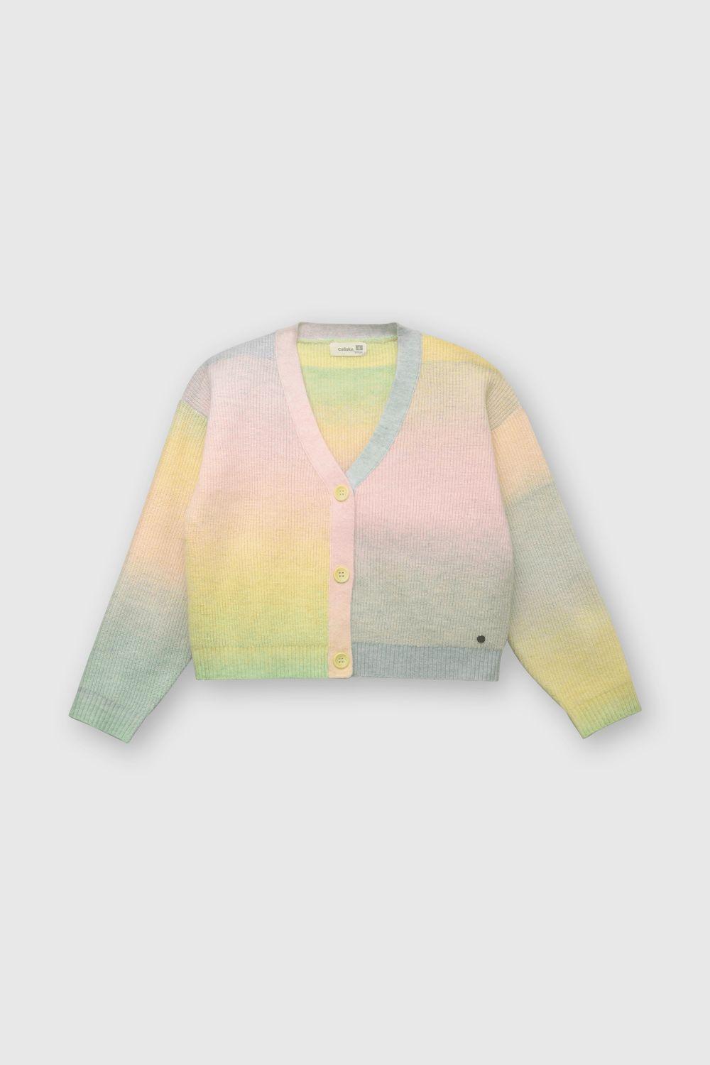 Chaleco de niña arcoiris lila (2 a 12 años)-0