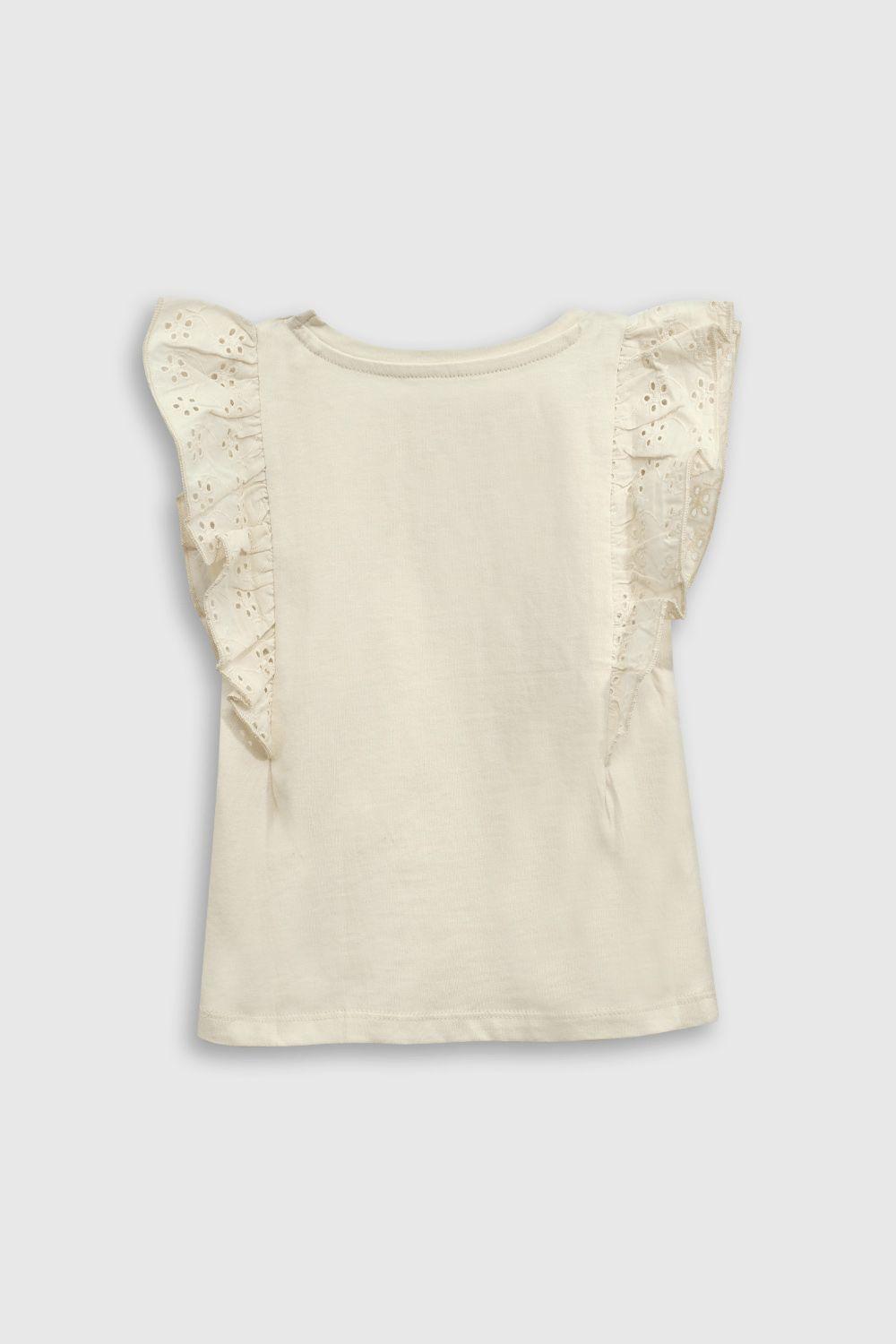 Polera de algodón Corta con vuelo de brodery-1