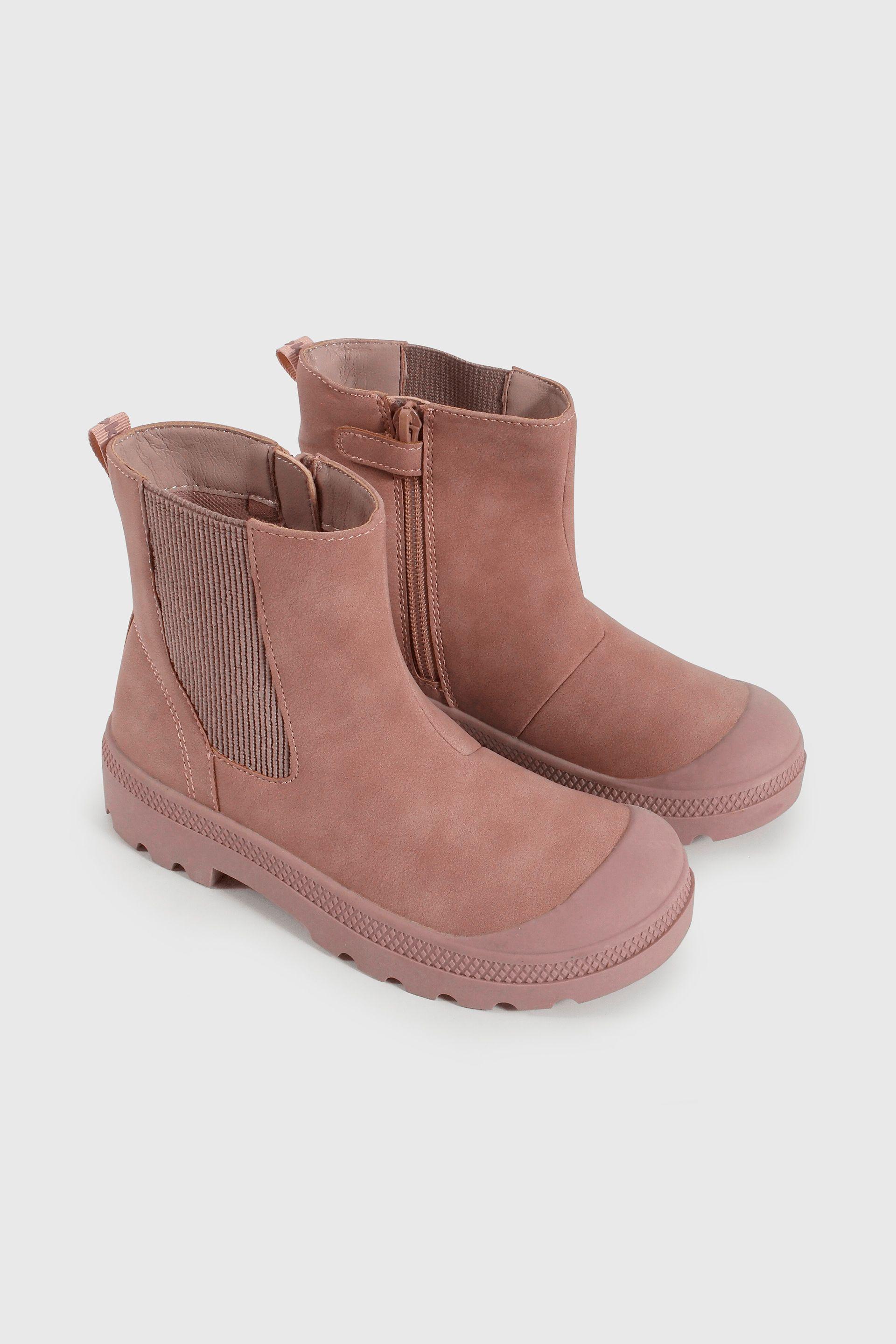 Bootie de Niña Morado Caña Alta con Cierre-0