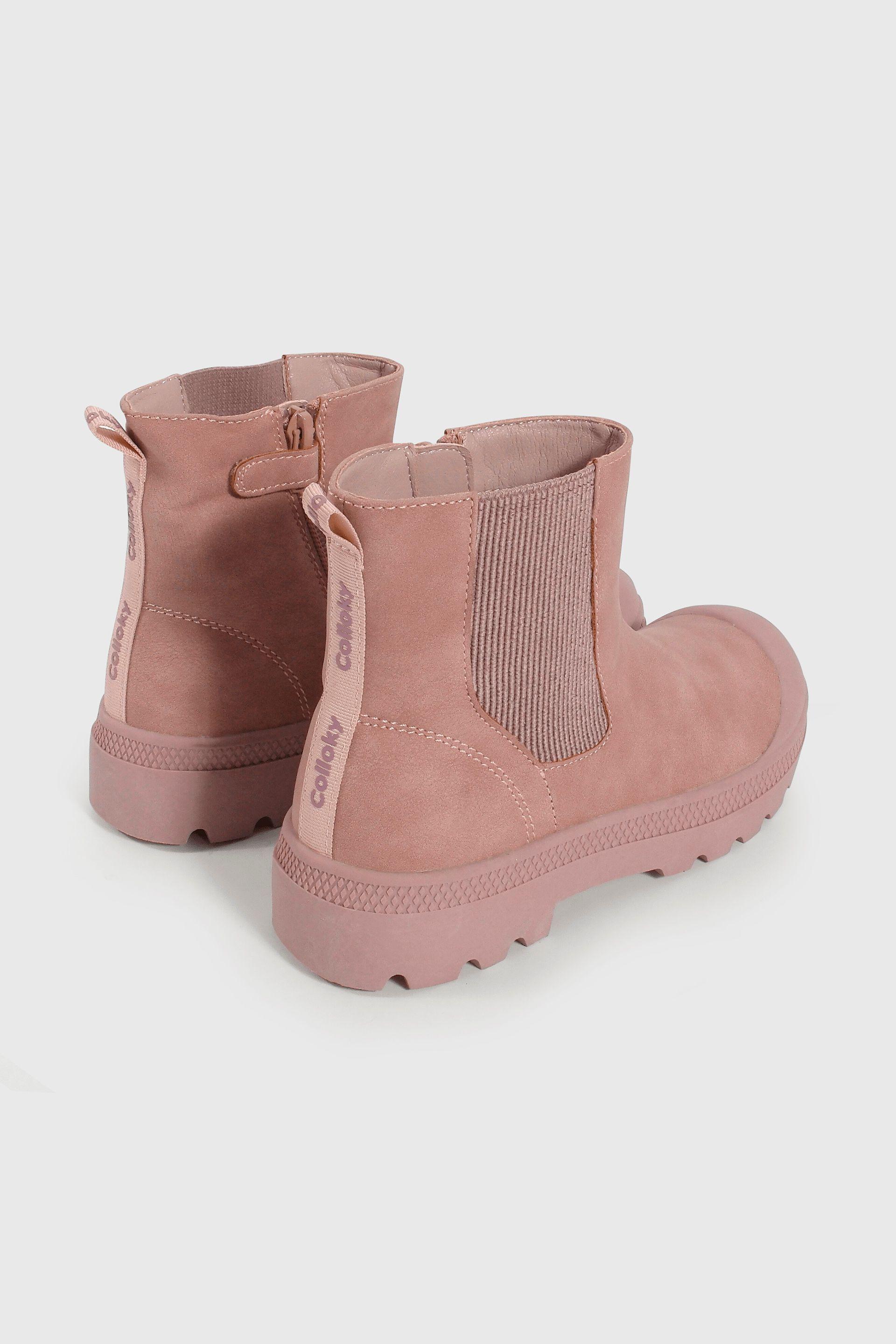 Bootie de Niña Morado Caña Alta con Cierre-4