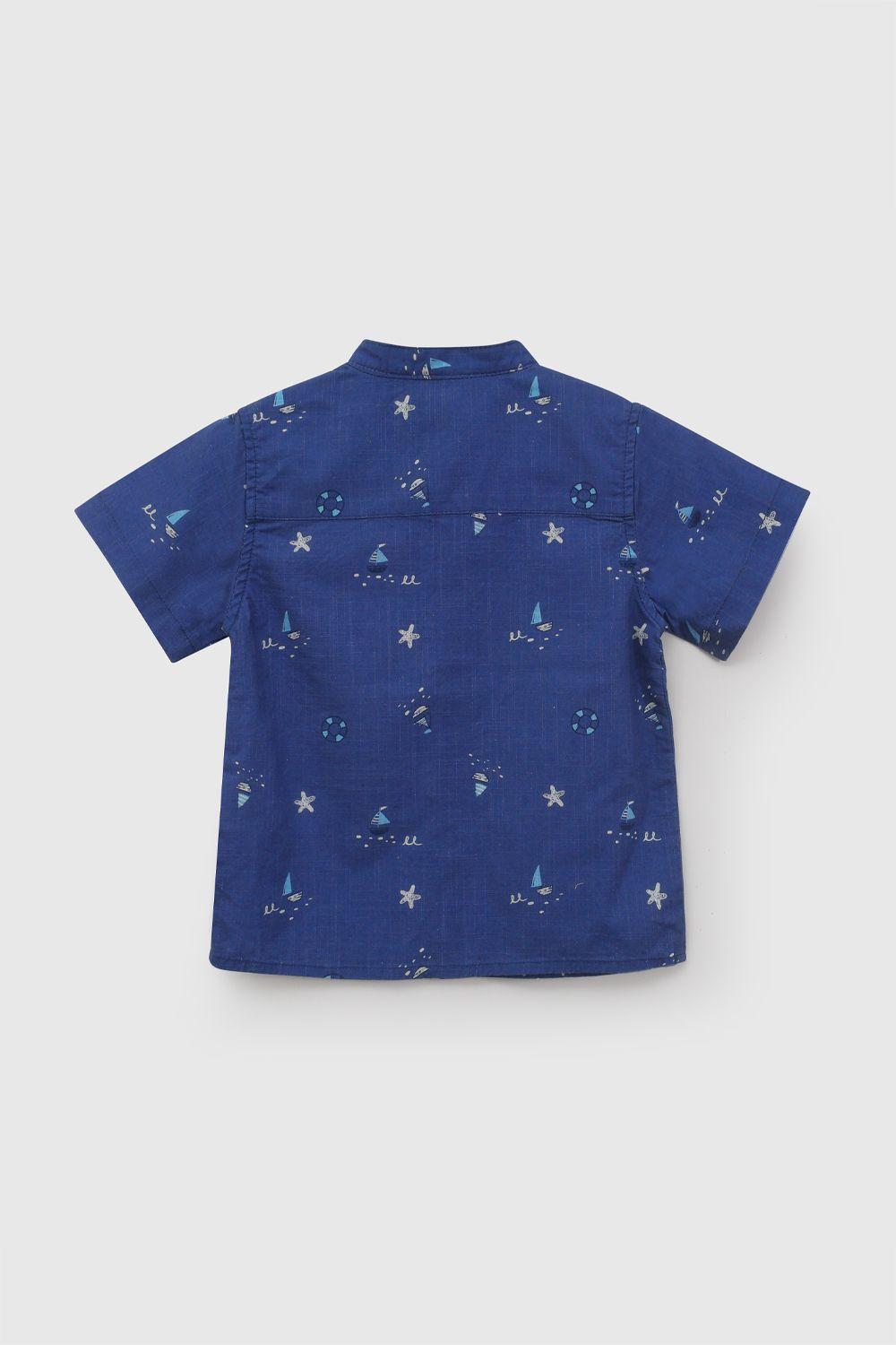 Camisa Manga Corta Denim Niño 6-9M a 4-5A Colloky-2