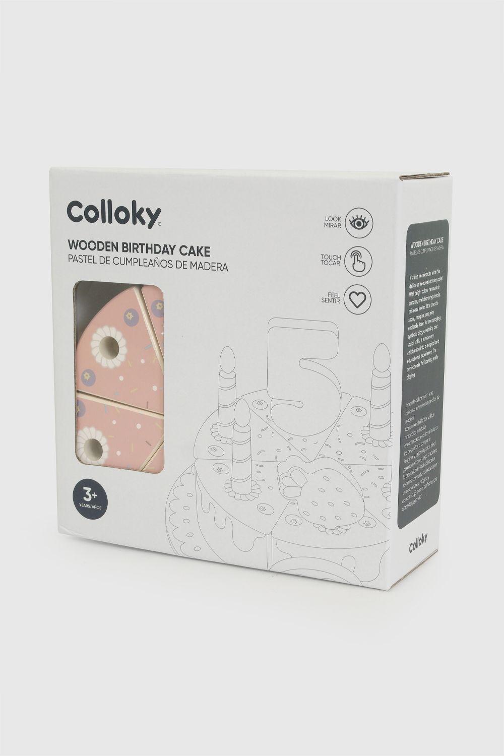 Juguete De Madera Torta Desmontable Multicolor Niña Colloky-2