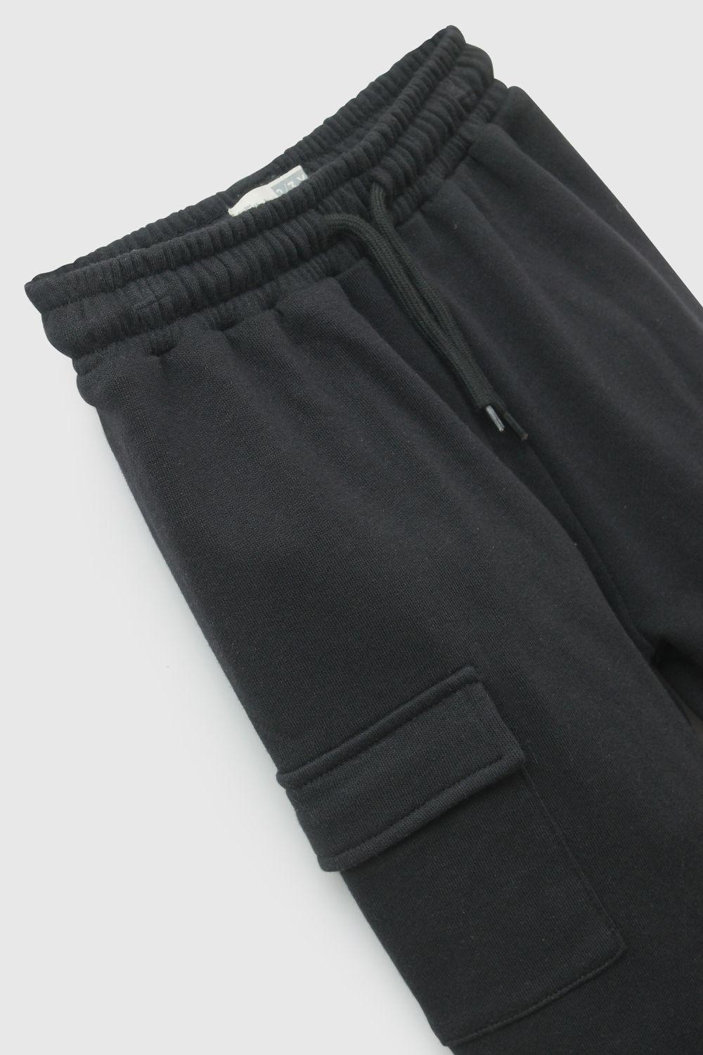 Pantalon Buzo Negro Niño 6-9M a 4-5A Colloky-2