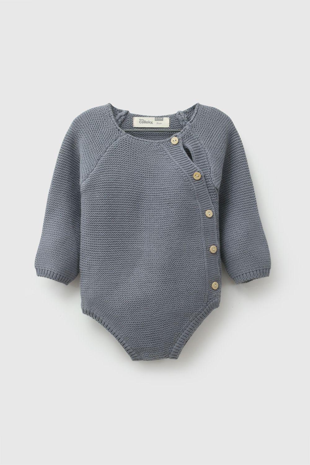 Body Tejido Celeste Niño Rn a 6-9M Colloky-0