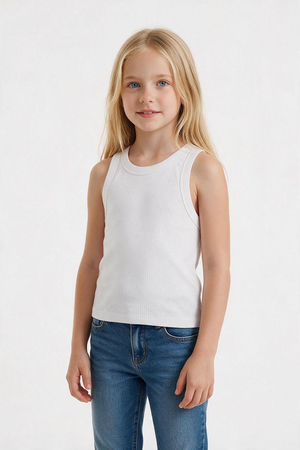 Polera Rib Crema Niña 3-4A a 12-13A Colloky-1