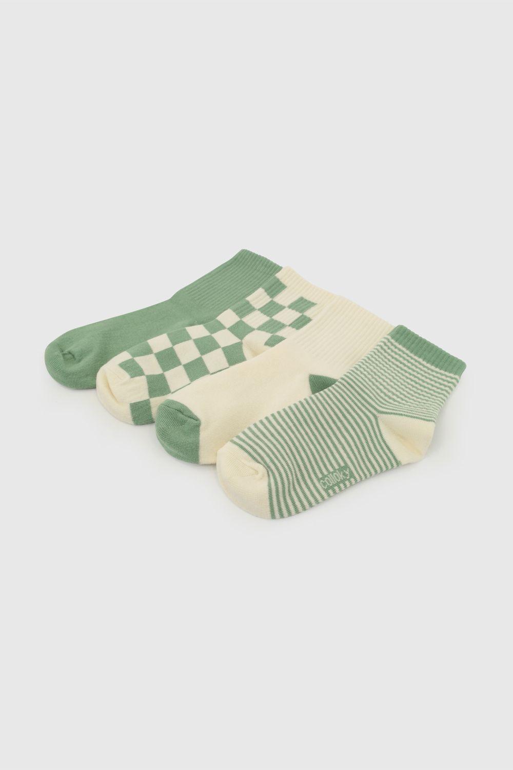 Calcetin 3/4 Niño Verde 7440 Colloky-1