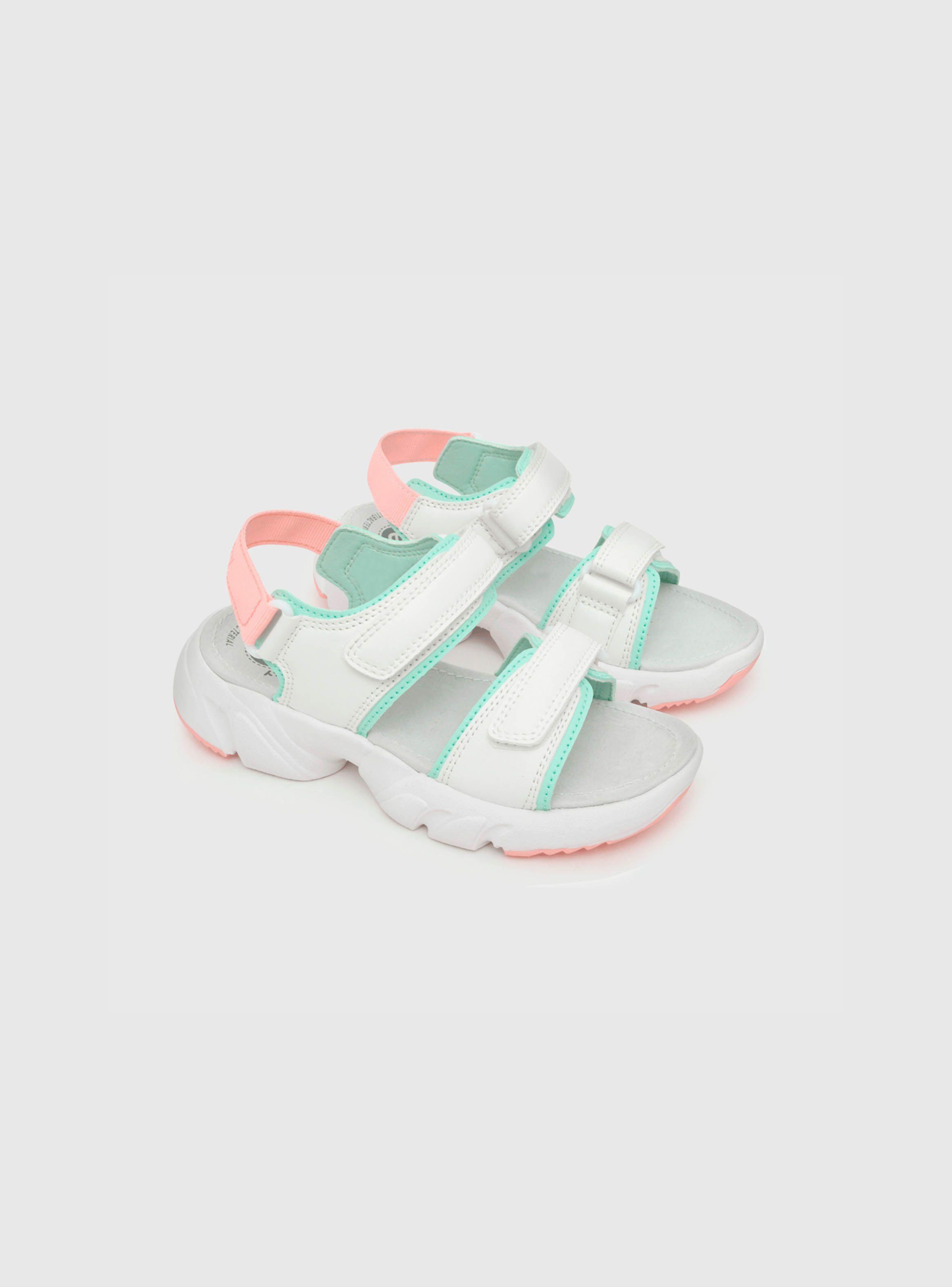 Sandalia De Niña Doble Ajuste Blanco (28 A 38) Colloky-0